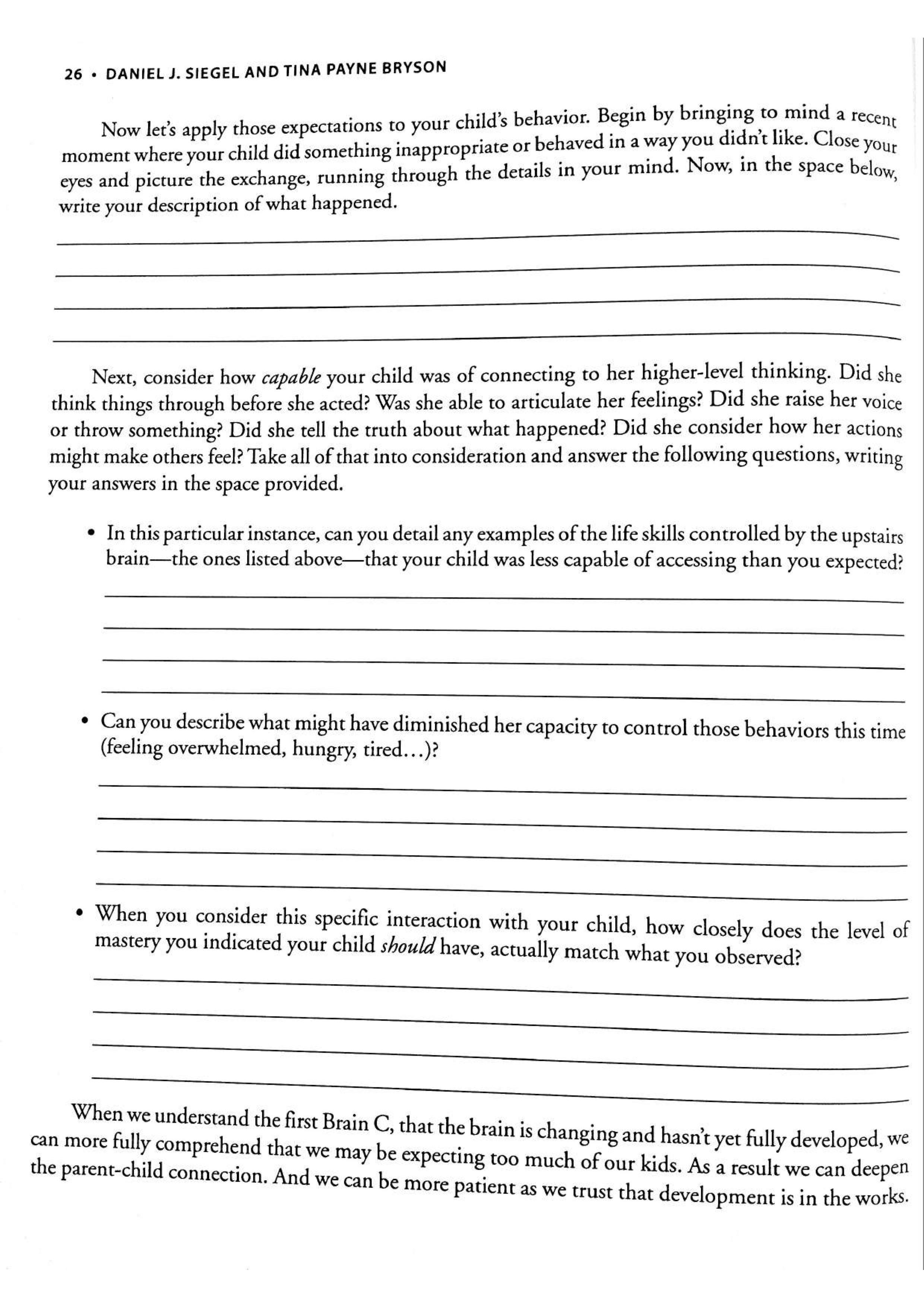 No-Drama Discipline Workbook sayfa 33