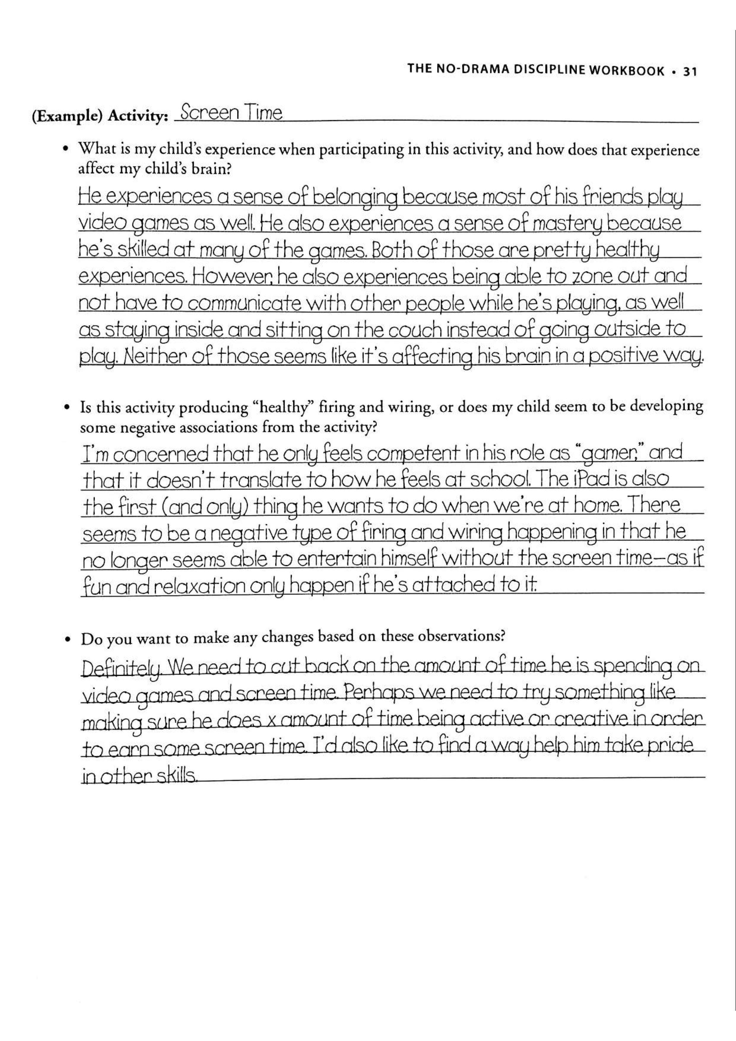 No-Drama Discipline Workbook sayfa 38