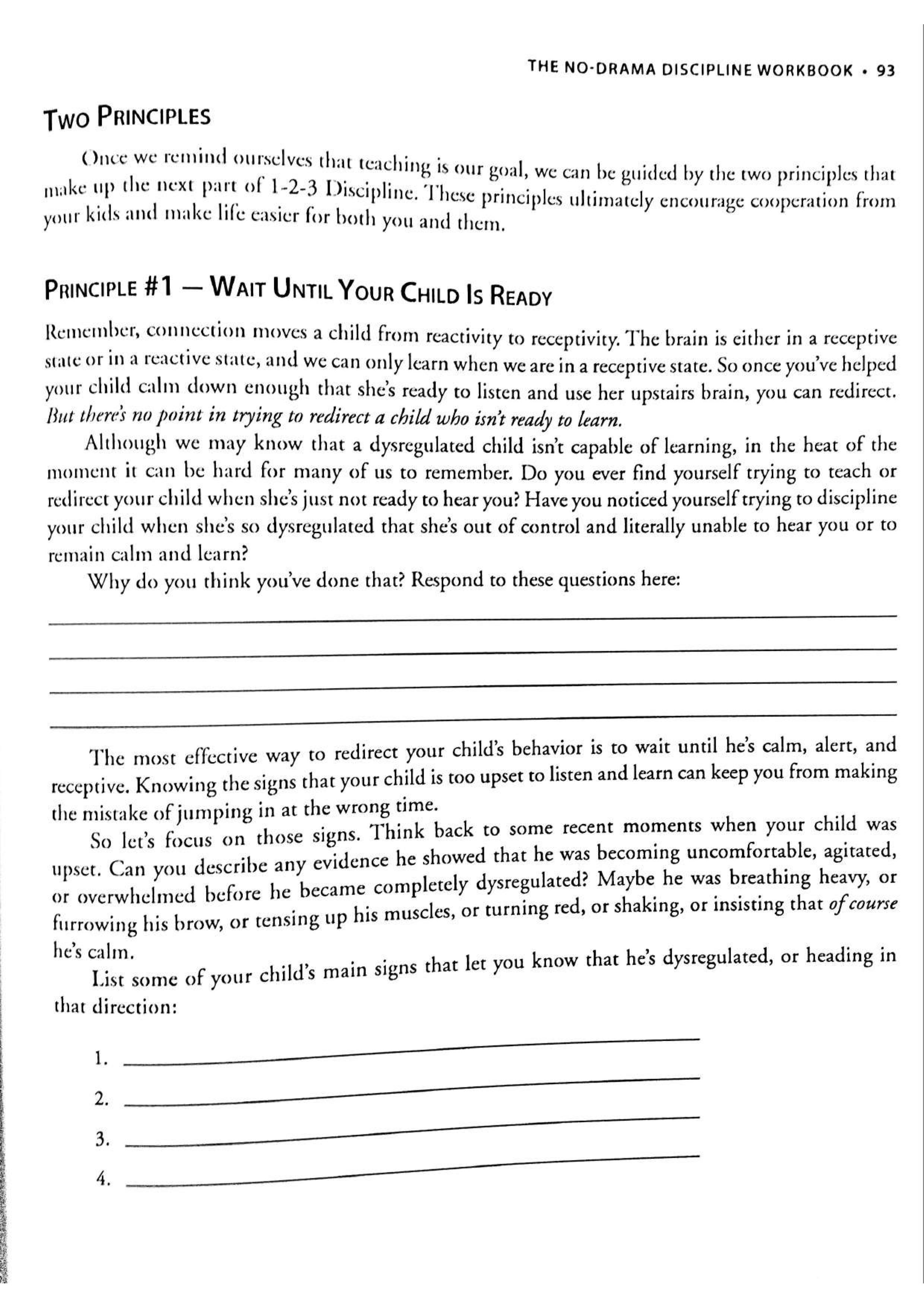 No-Drama Discipline Workbook sayfa 99