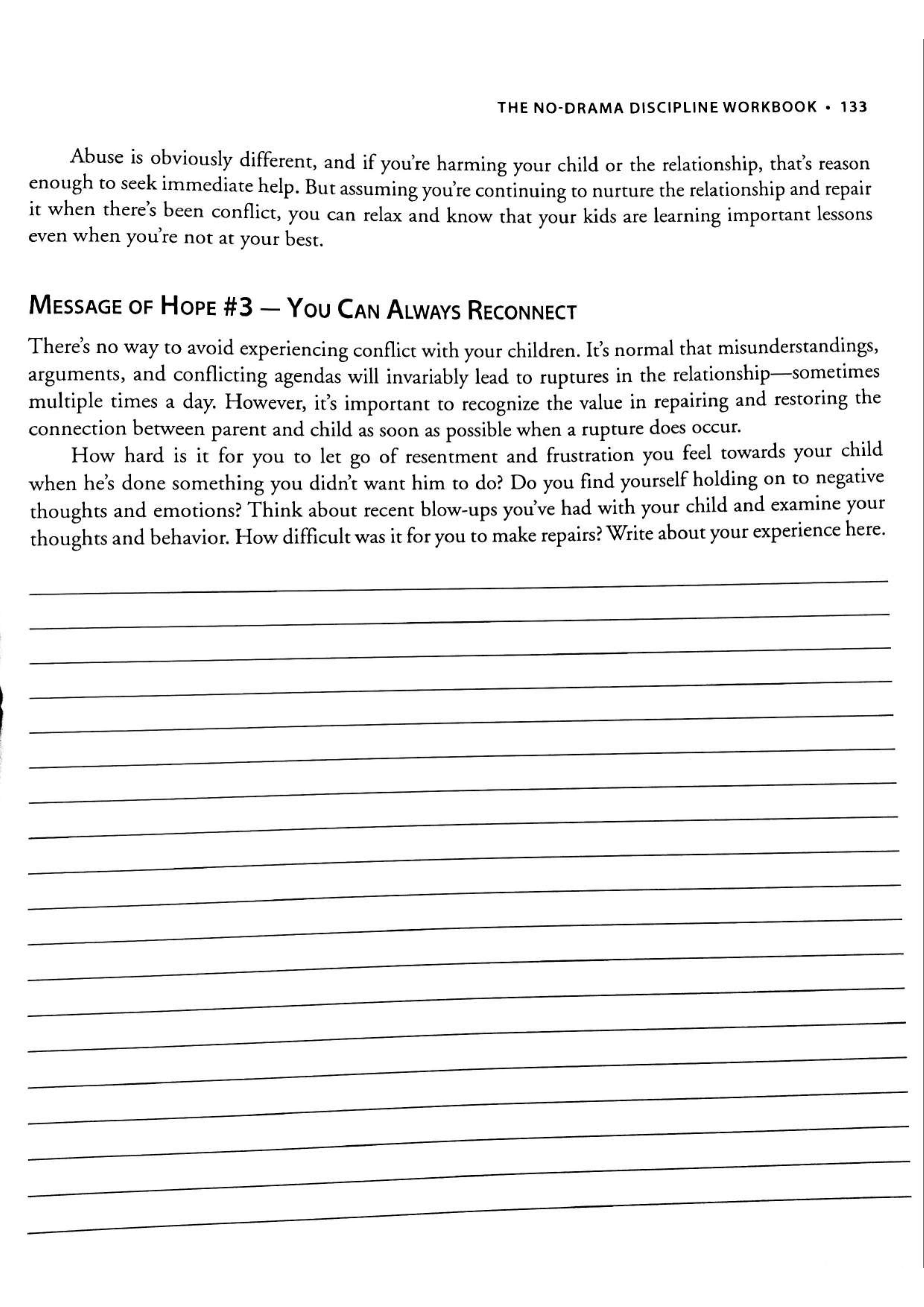 No-Drama Discipline Workbook sayfa 139