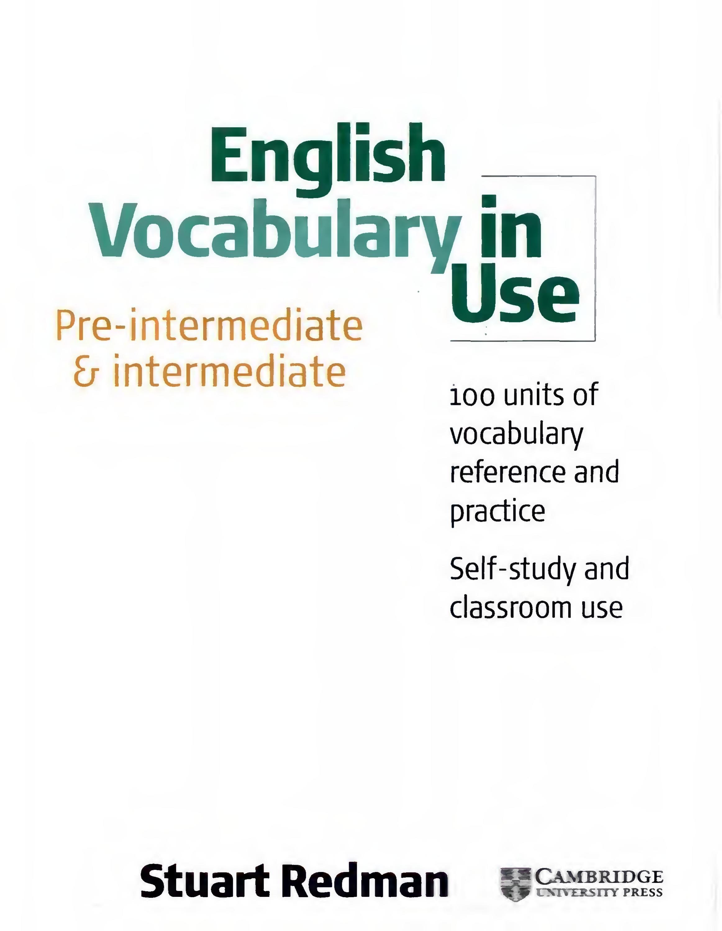 English Vocabulary in Use Pre-Intermediate and Intermediate sayfa 2
