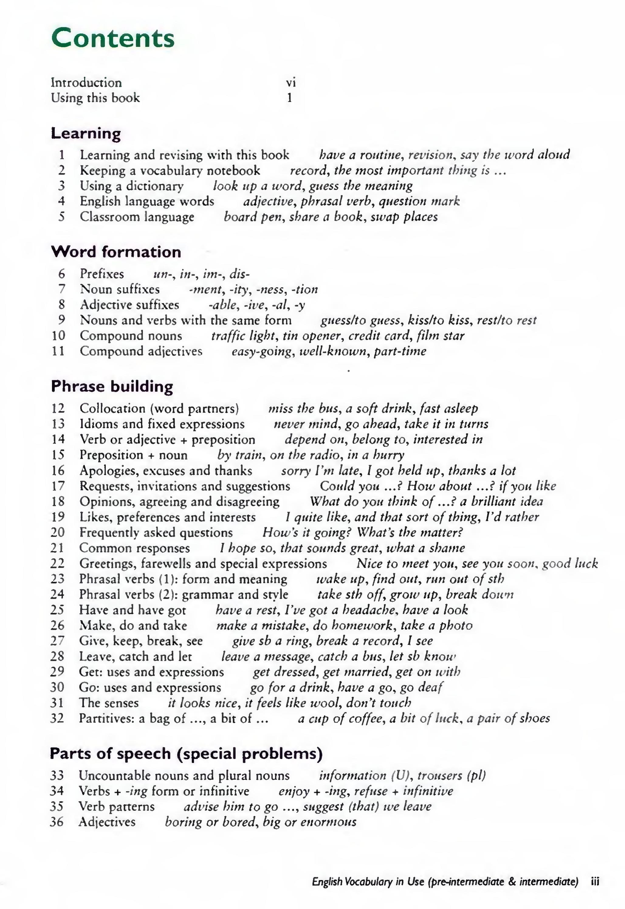 English Vocabulary in Use Pre-Intermediate and Intermediate sayfa 4