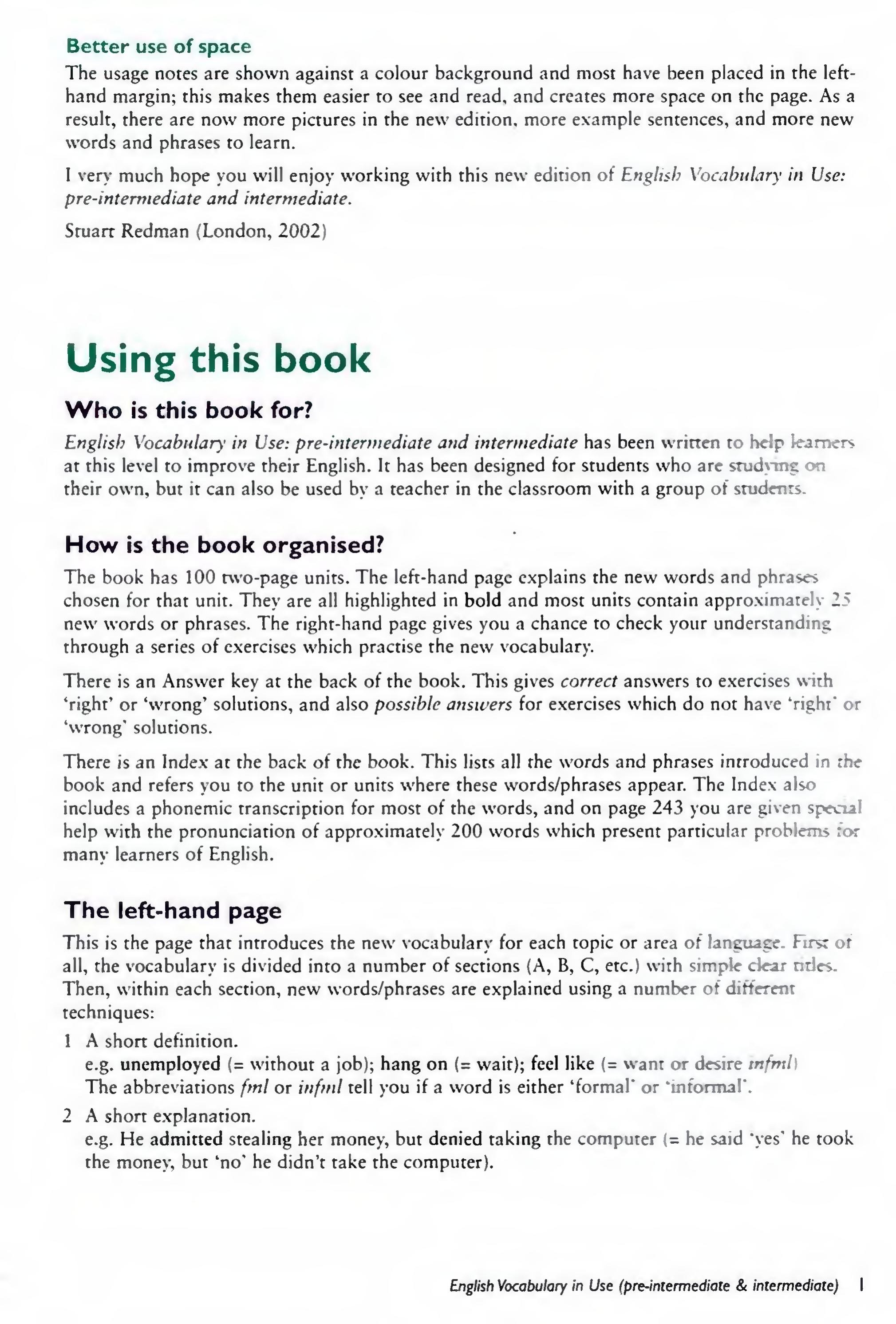 English Vocabulary in Use Pre-Intermediate and Intermediate sayfa 8