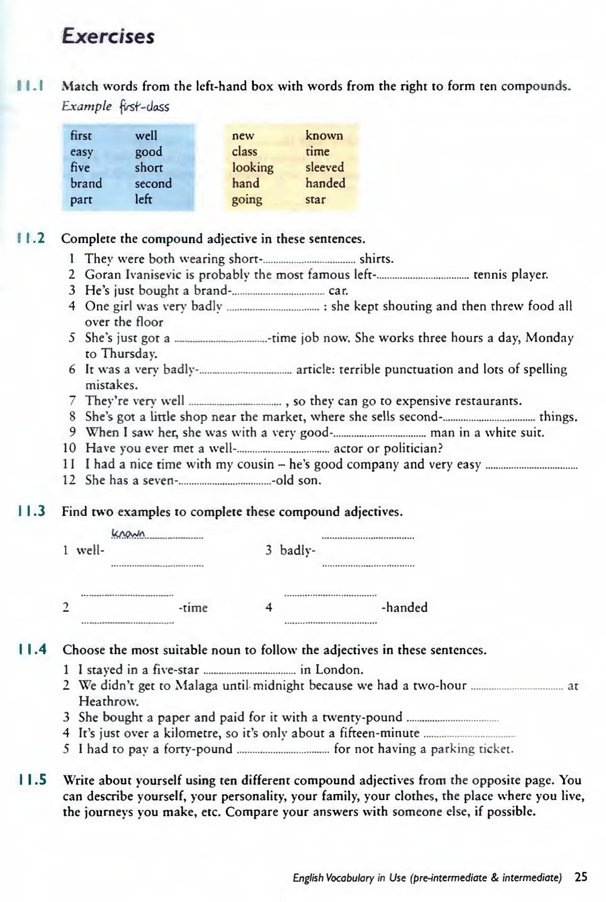 English Vocabulary in Use Pre-Intermediate and Intermediate sayfa 32
