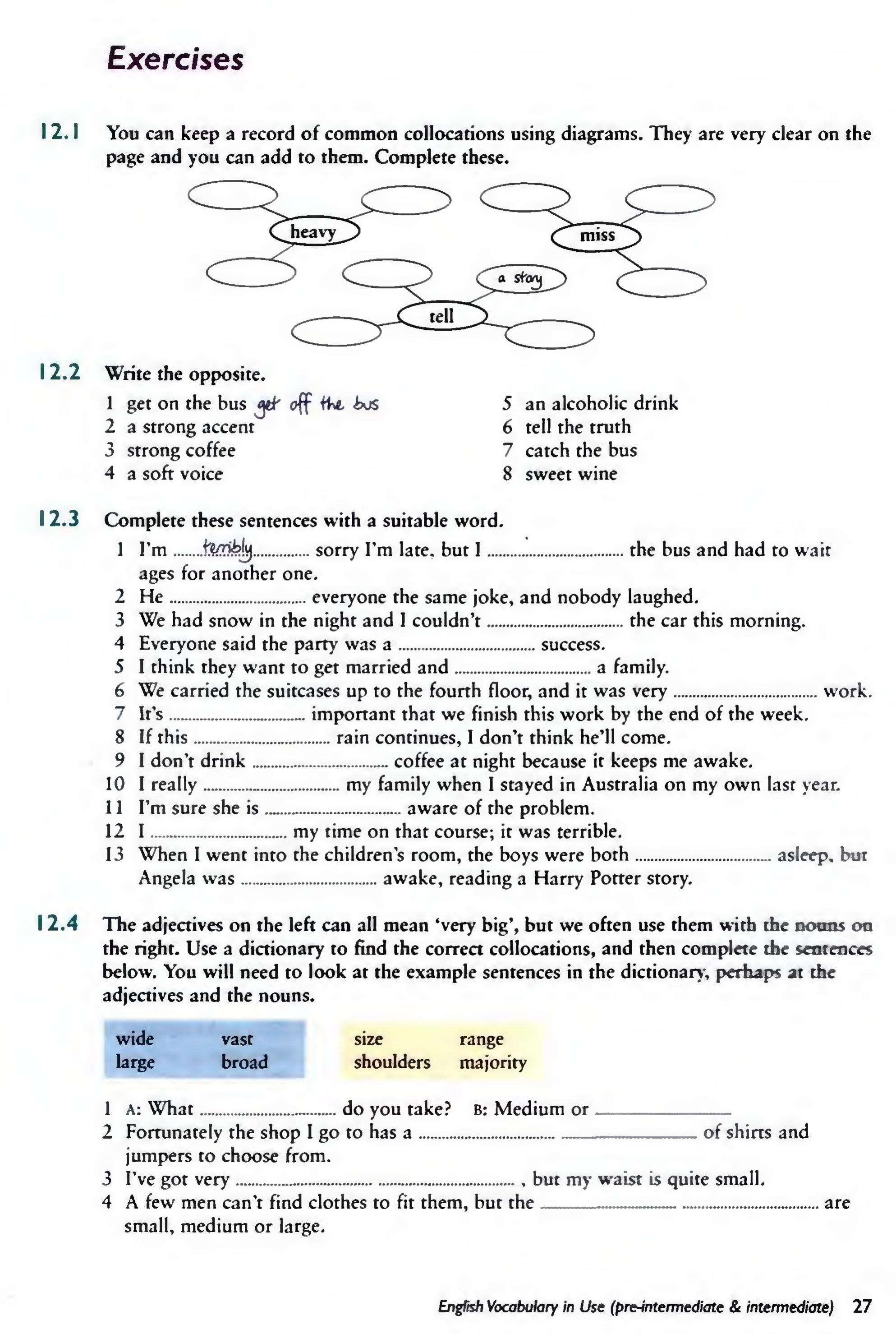 English Vocabulary in Use Pre-Intermediate and Intermediate sayfa 34