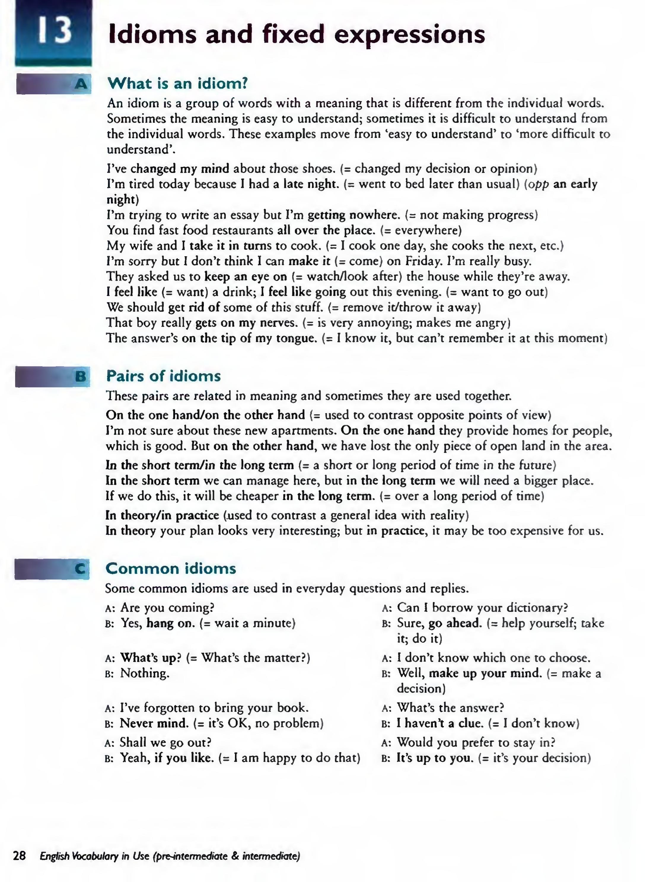 English Vocabulary in Use Pre-Intermediate and Intermediate sayfa 35