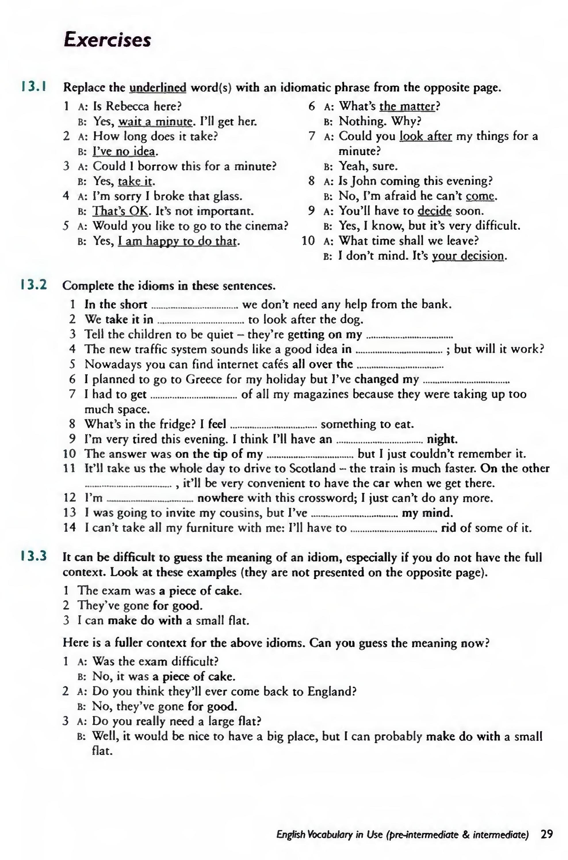 English Vocabulary in Use Pre-Intermediate and Intermediate sayfa 36