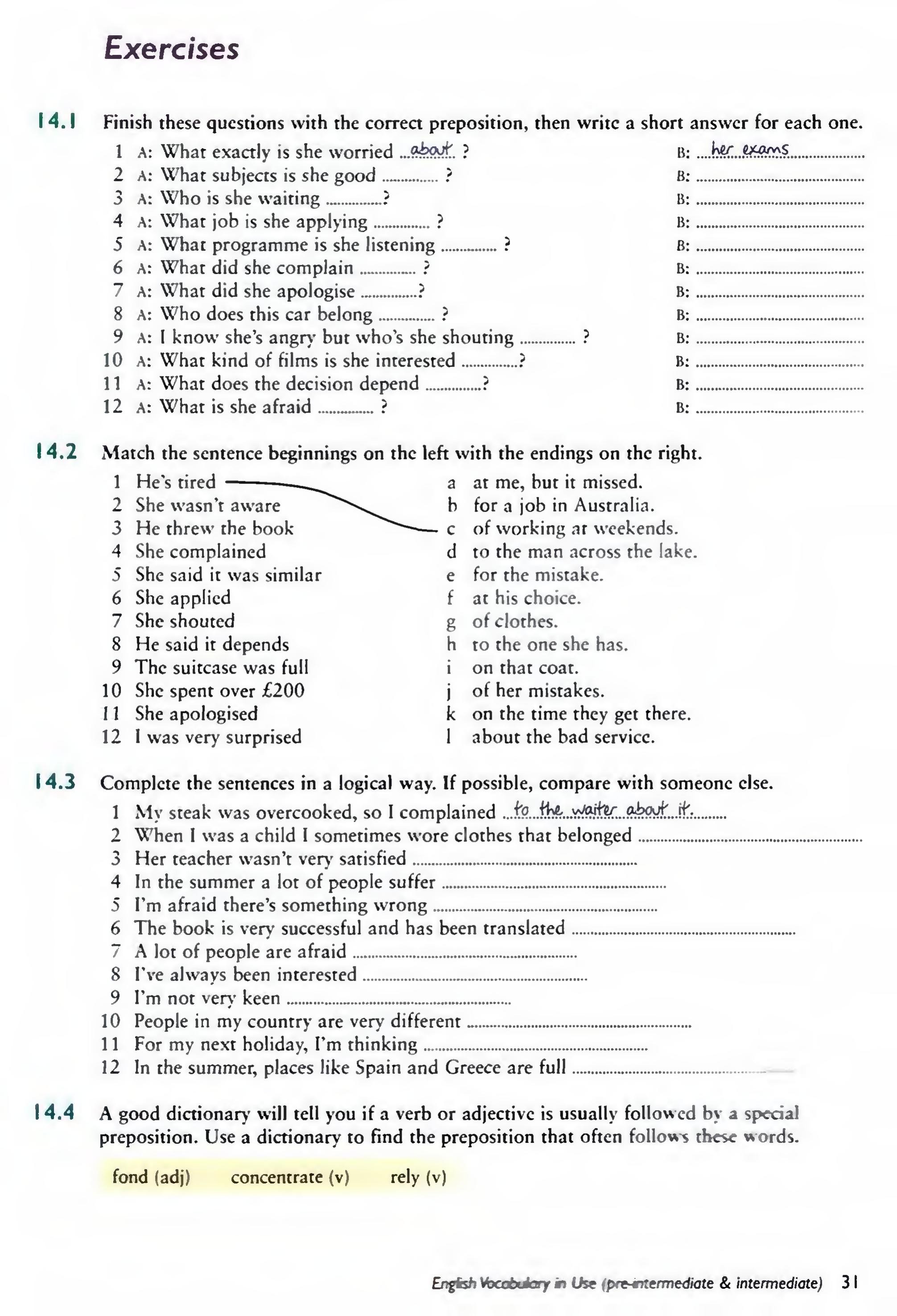 English Vocabulary in Use Pre-Intermediate and Intermediate sayfa 38