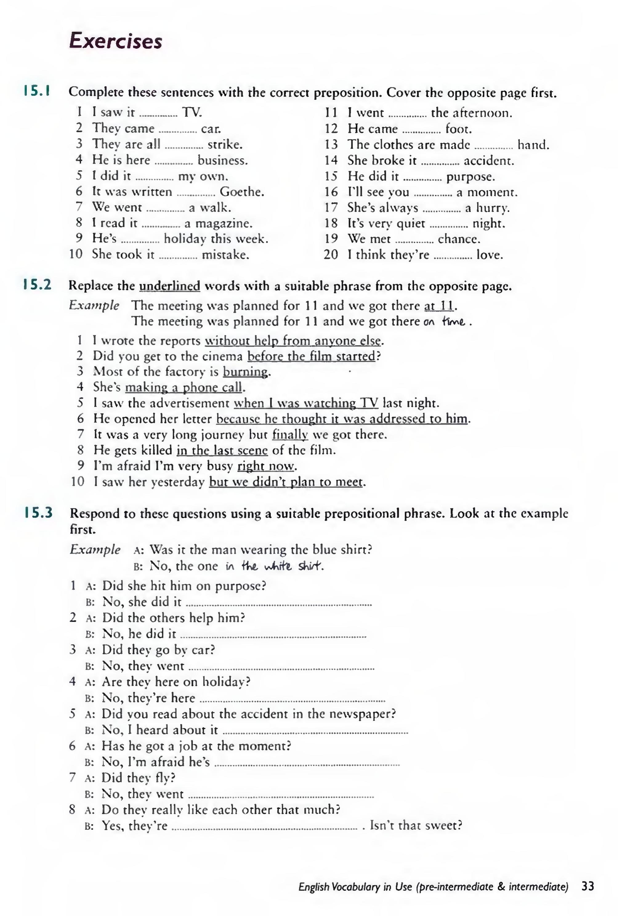 English Vocabulary in Use Pre-Intermediate and Intermediate sayfa 40