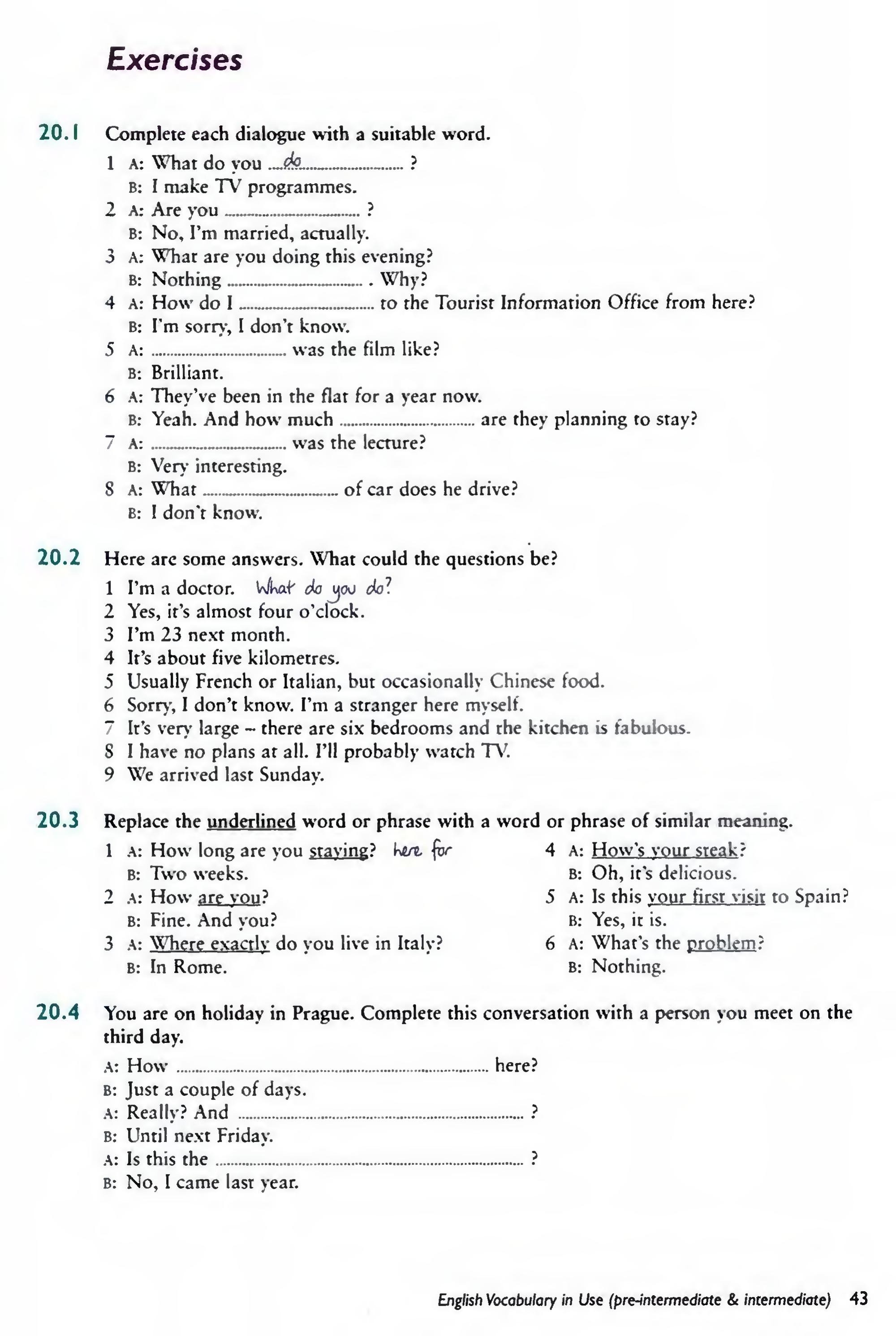 English Vocabulary in Use Pre-Intermediate and Intermediate sayfa 50