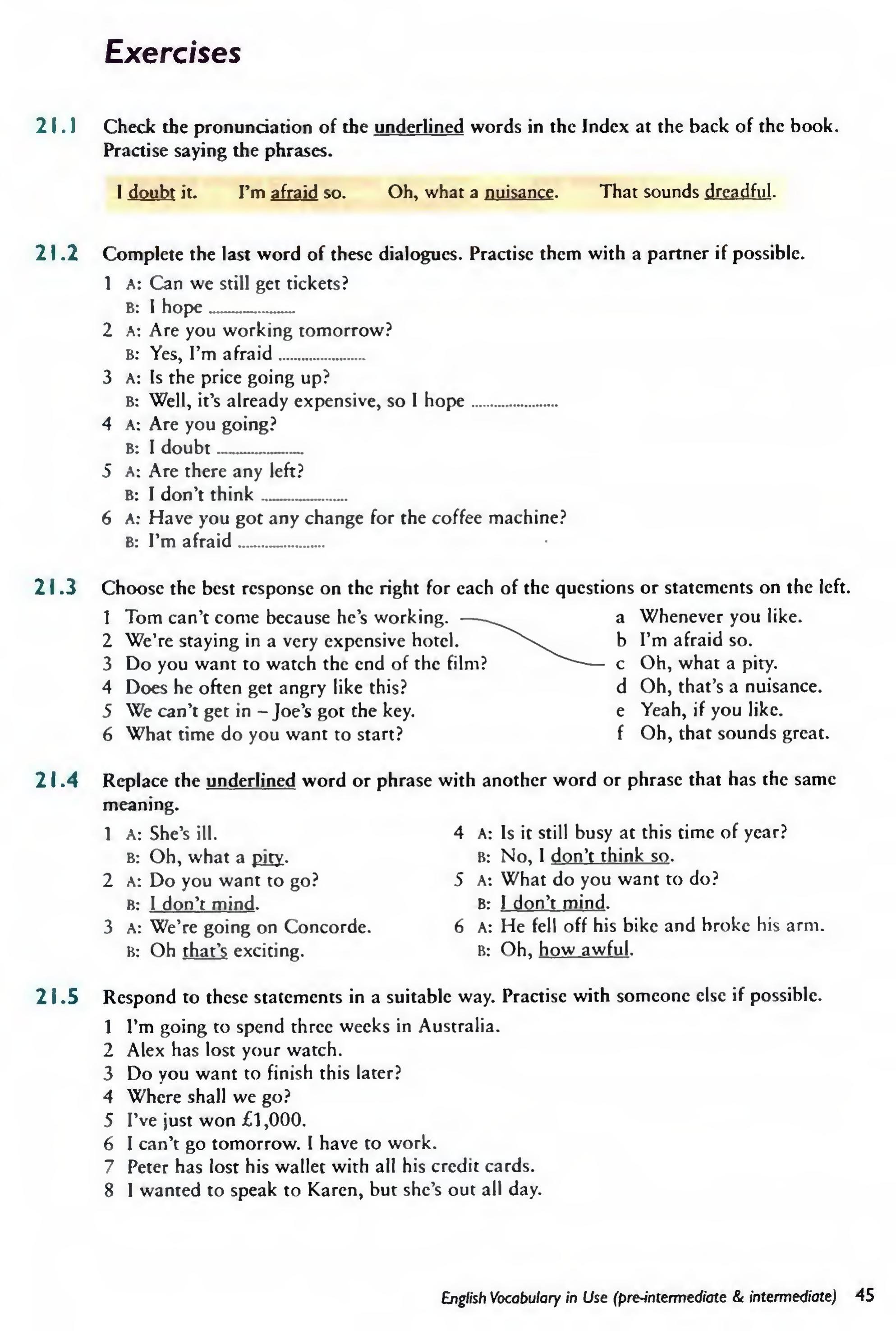 English Vocabulary in Use Pre-Intermediate and Intermediate sayfa 52