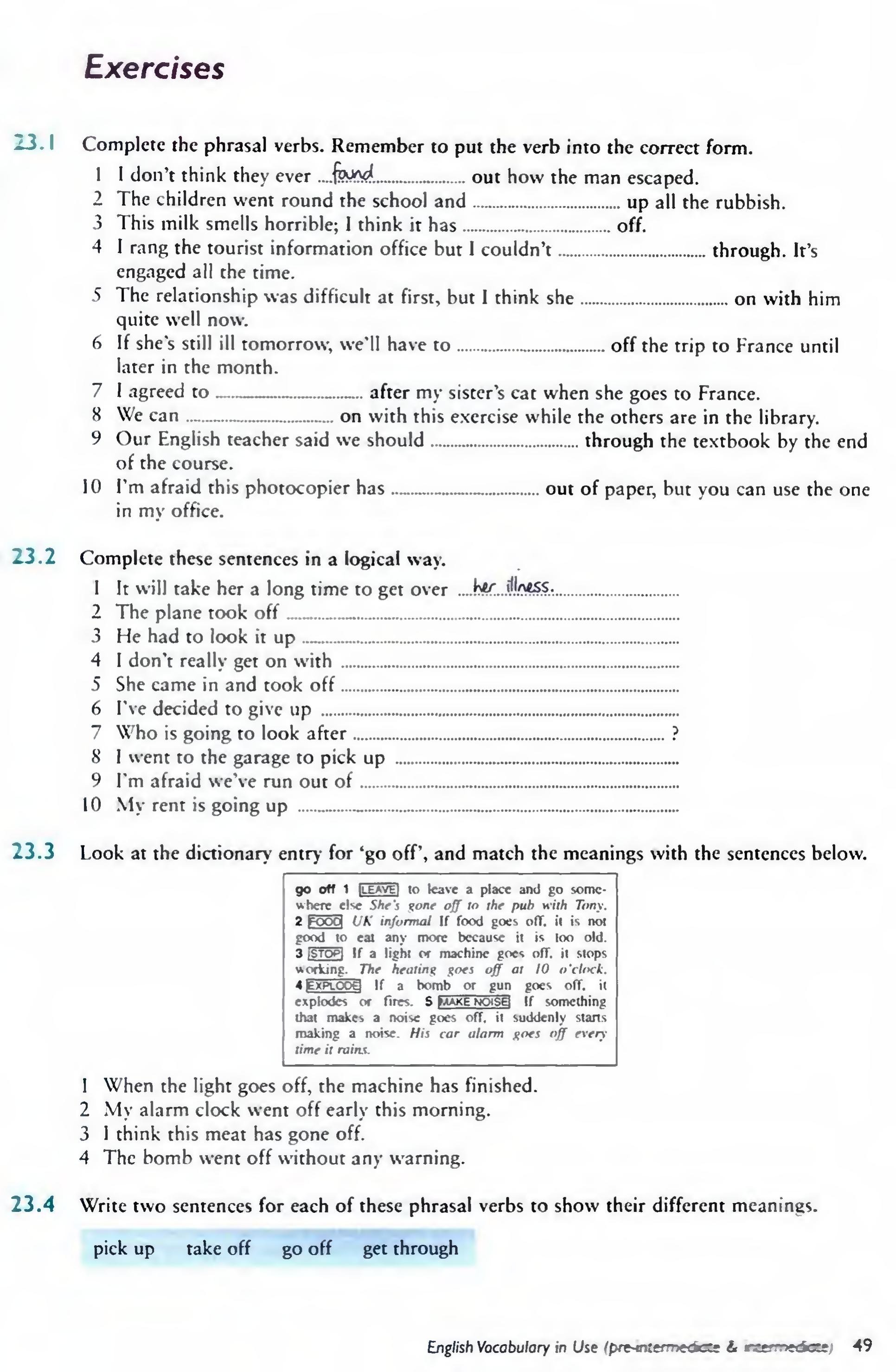 English Vocabulary in Use Pre-Intermediate and Intermediate sayfa 56