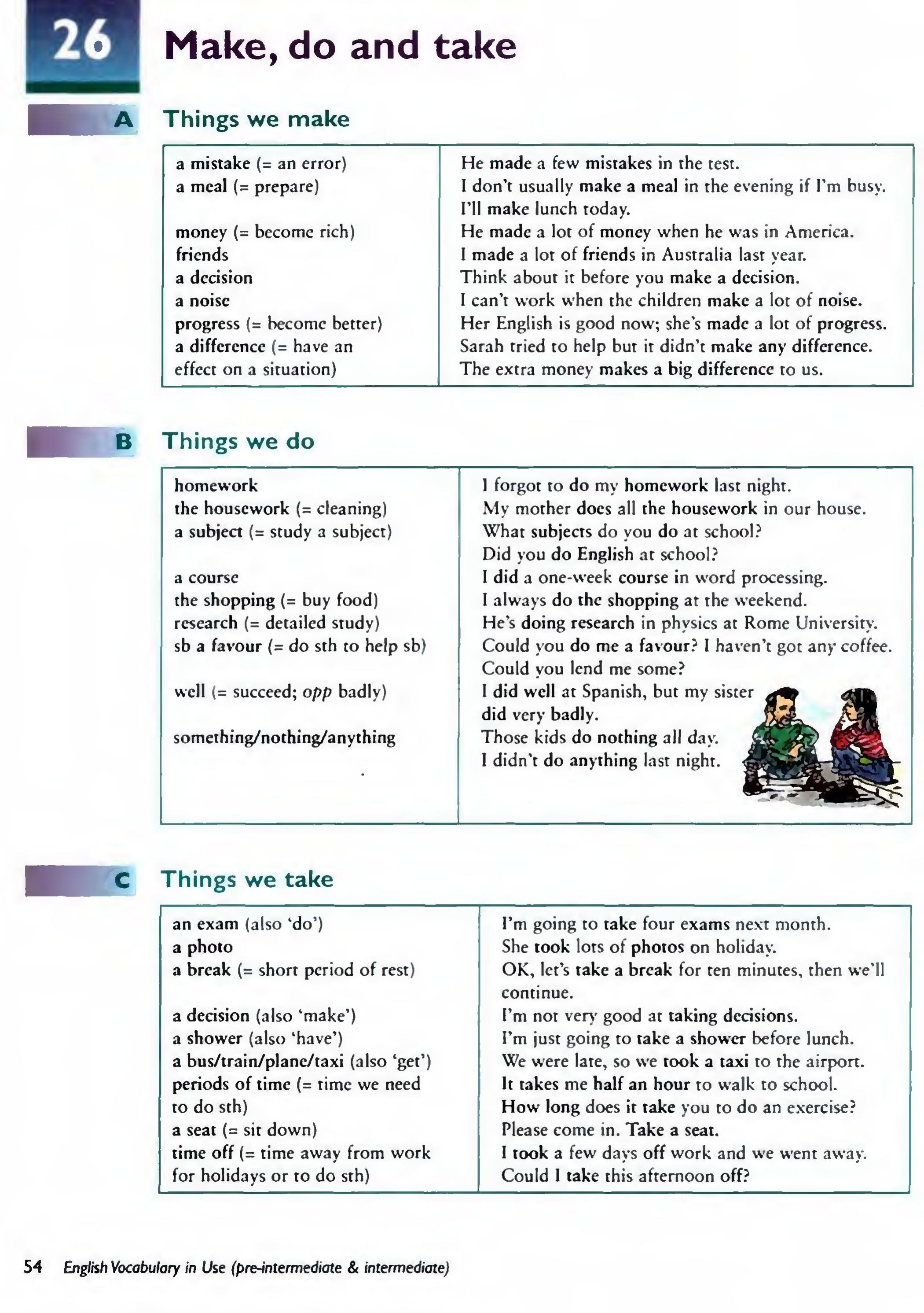 English Vocabulary in Use Pre-Intermediate and Intermediate sayfa 61