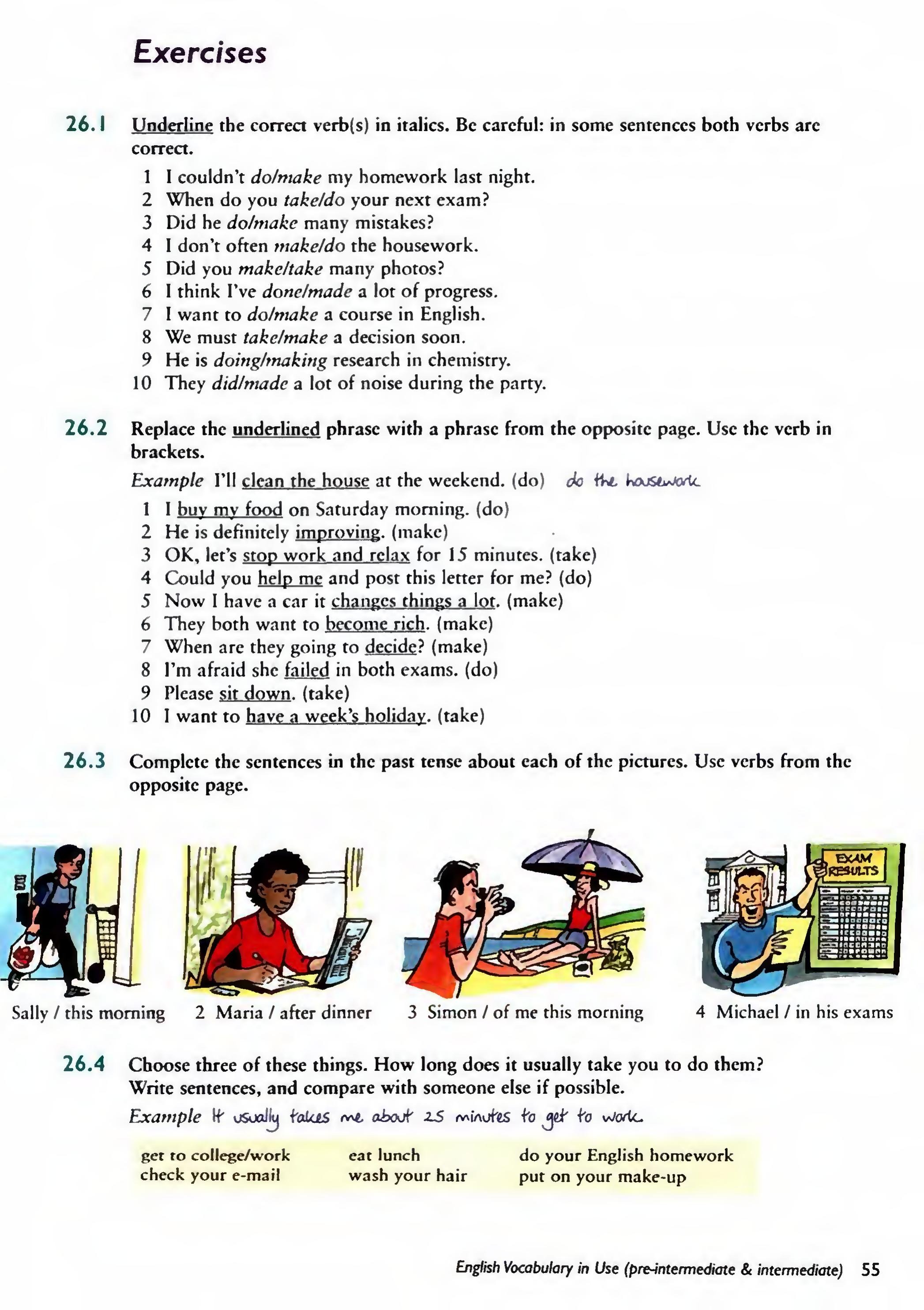 English Vocabulary in Use Pre-Intermediate and Intermediate sayfa 62
