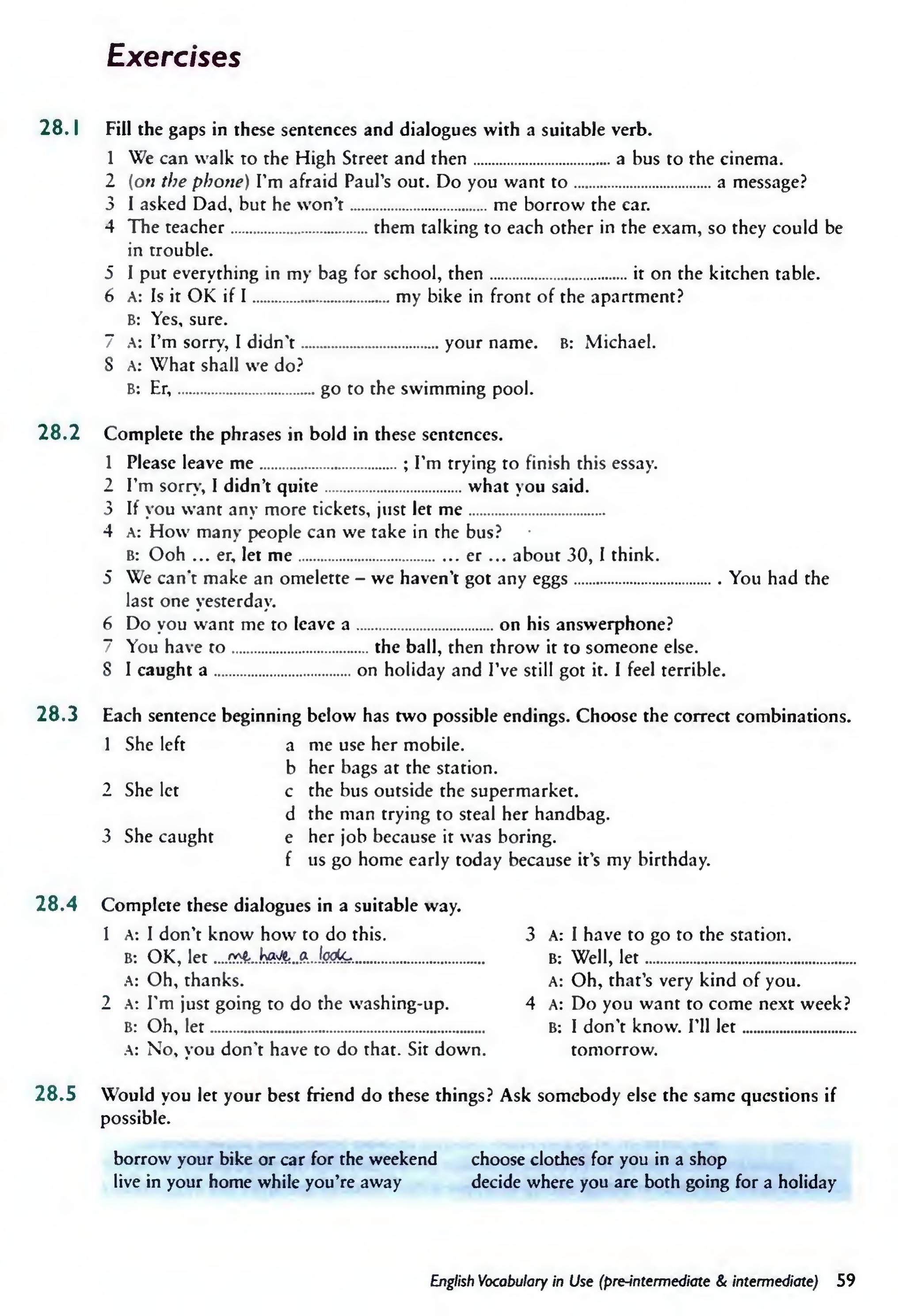 English Vocabulary in Use Pre-Intermediate and Intermediate sayfa 66