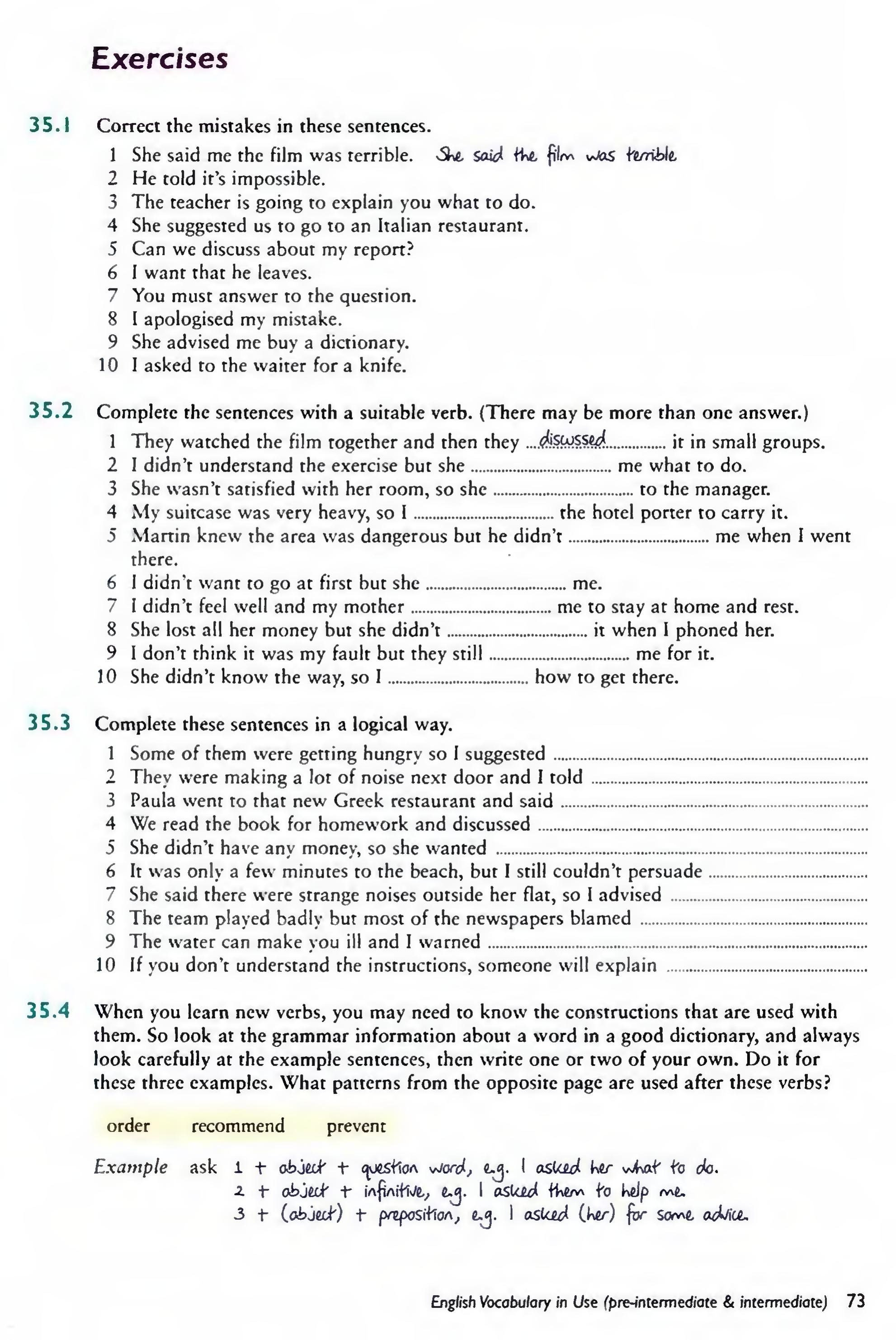 English Vocabulary in Use Pre-Intermediate and Intermediate sayfa 80