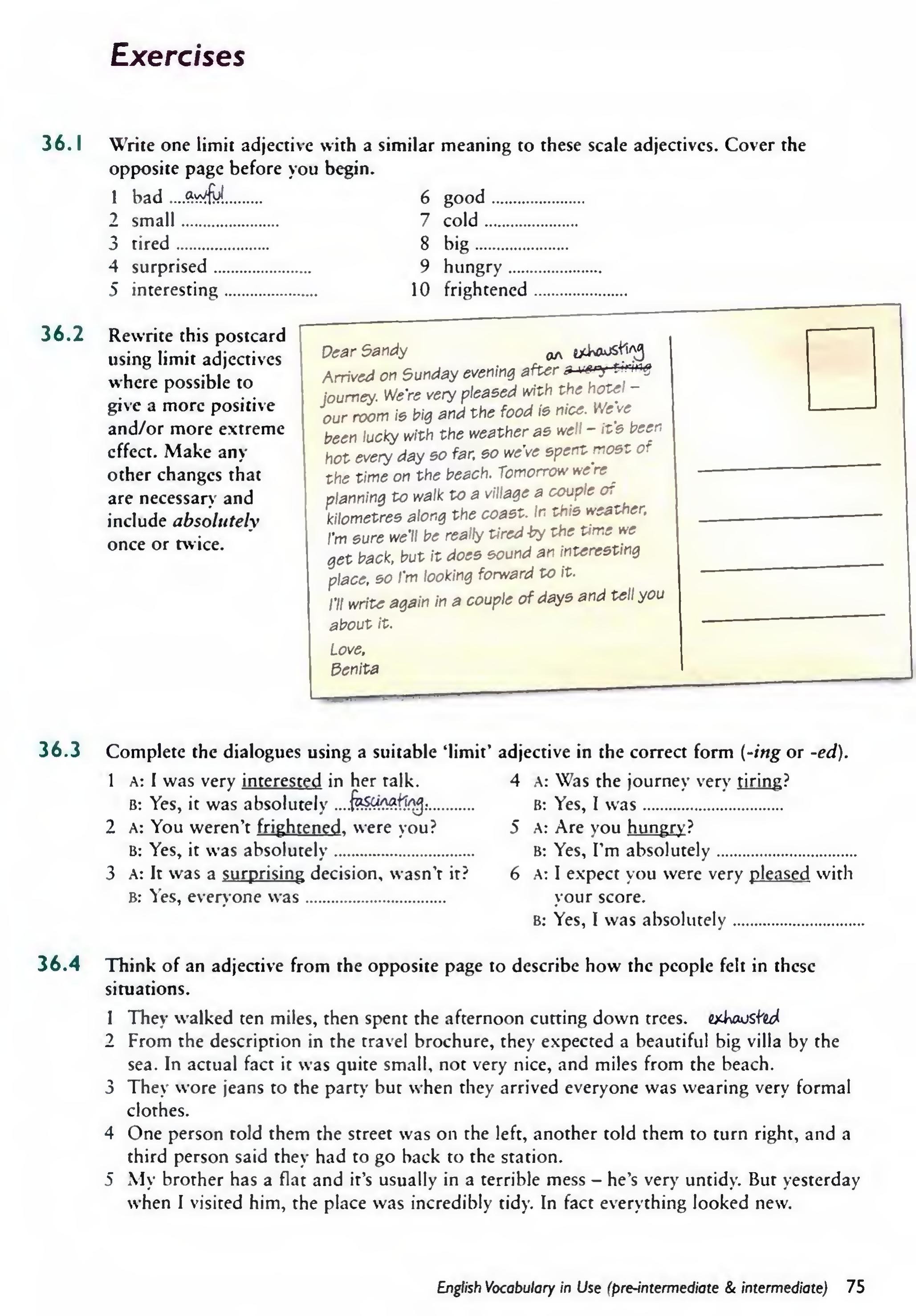 English Vocabulary in Use Pre-Intermediate and Intermediate sayfa 82