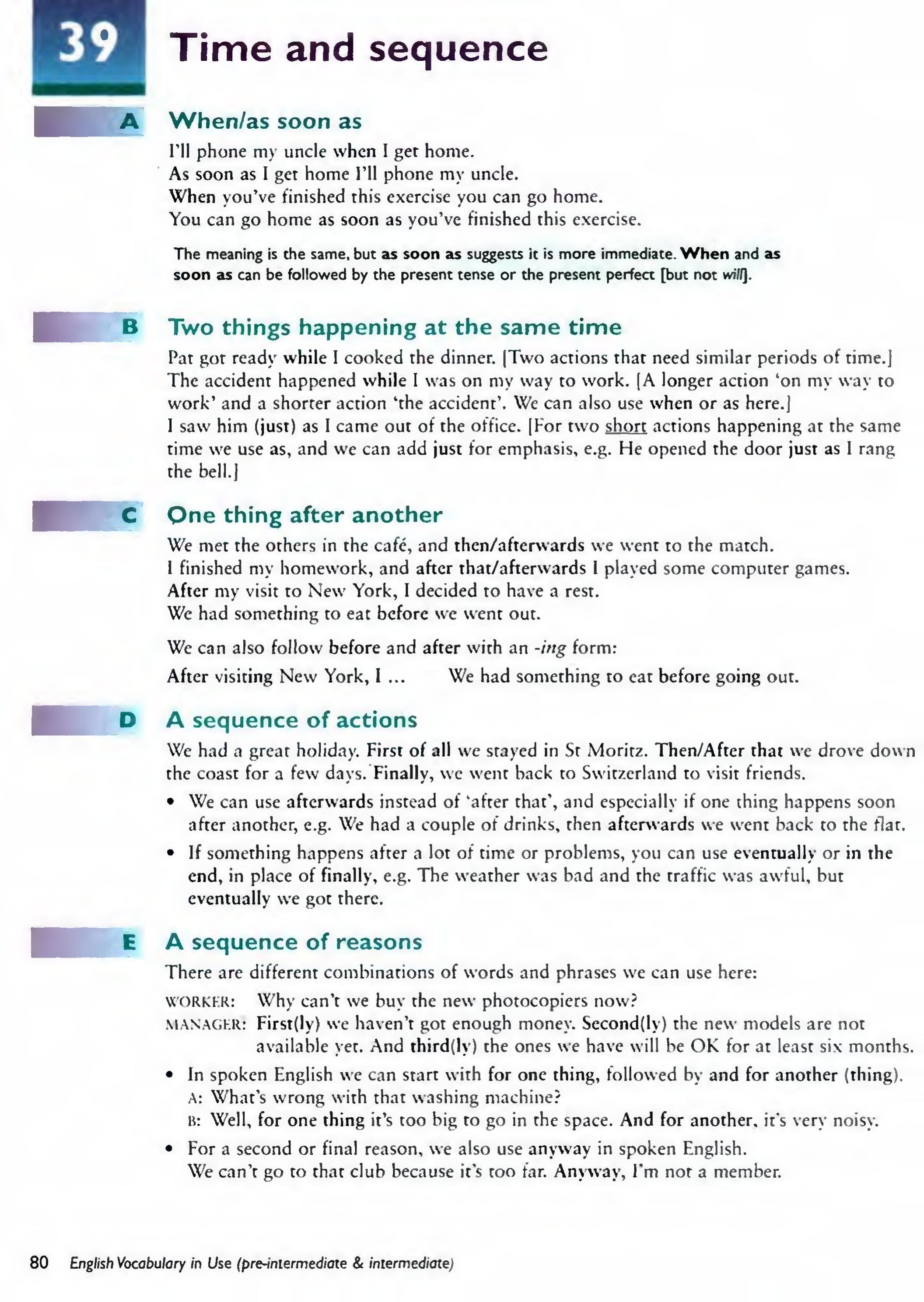 English Vocabulary in Use Pre-Intermediate and Intermediate sayfa 87