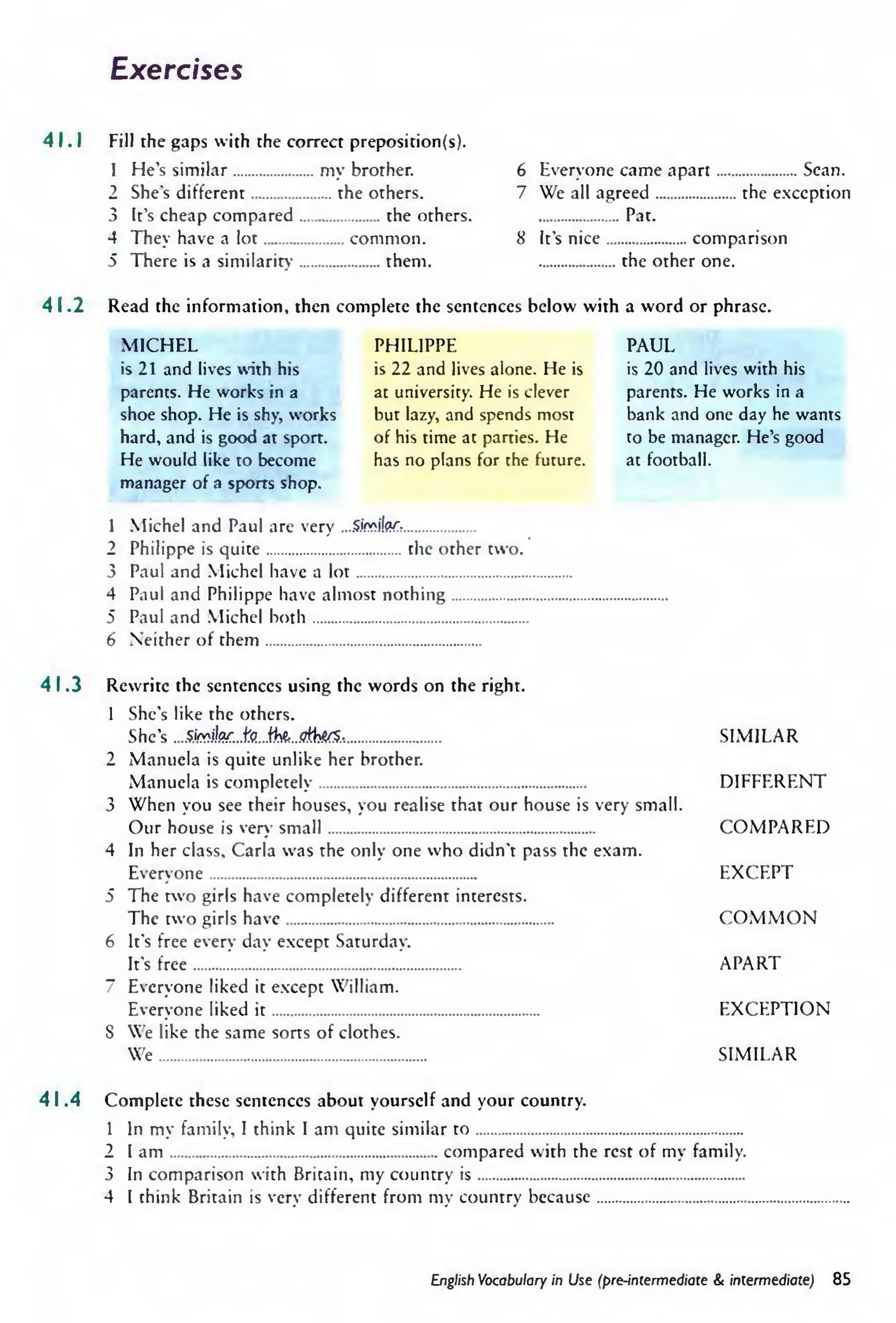 English Vocabulary in Use Pre-Intermediate and Intermediate sayfa 92