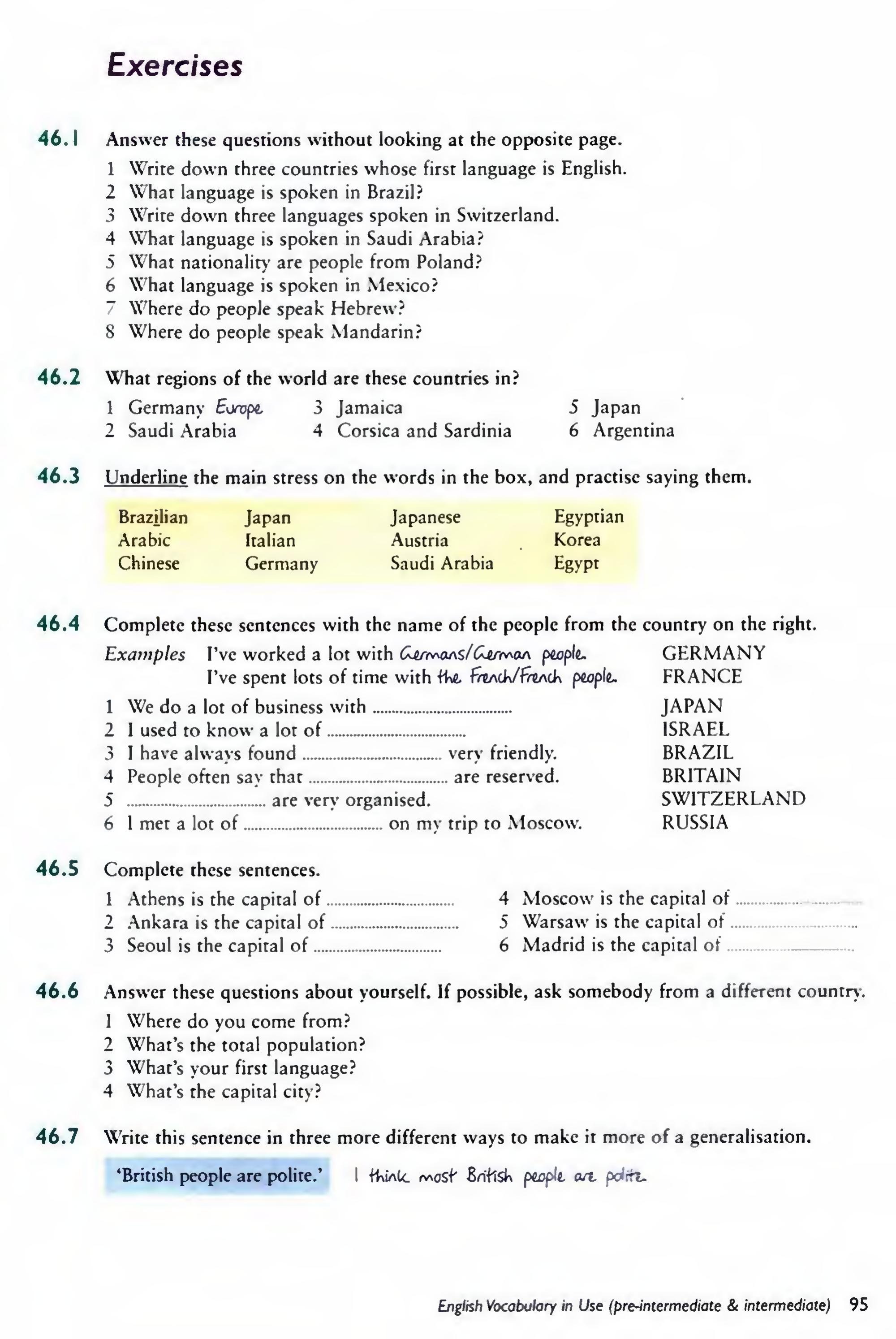 English Vocabulary in Use Pre-Intermediate and Intermediate sayfa 102