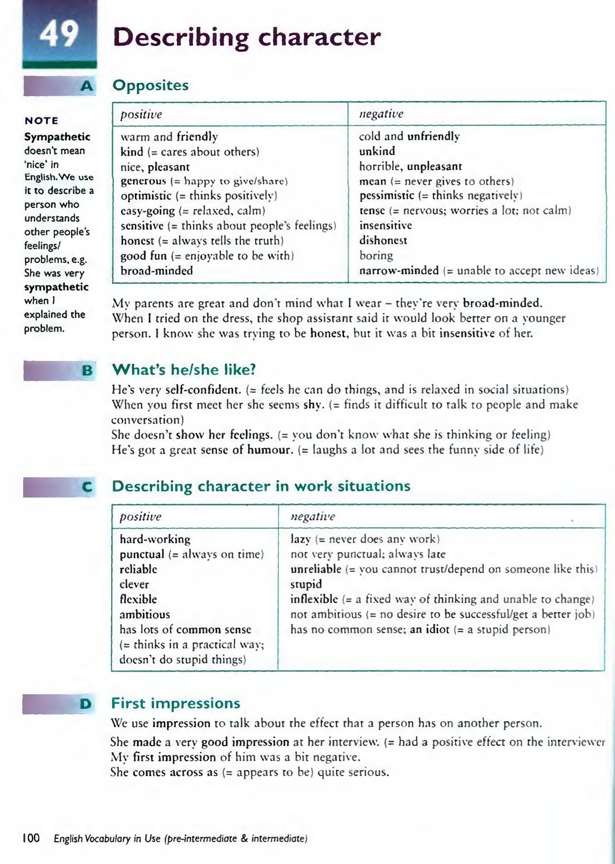 English Vocabulary in Use Pre-Intermediate and Intermediate sayfa 107