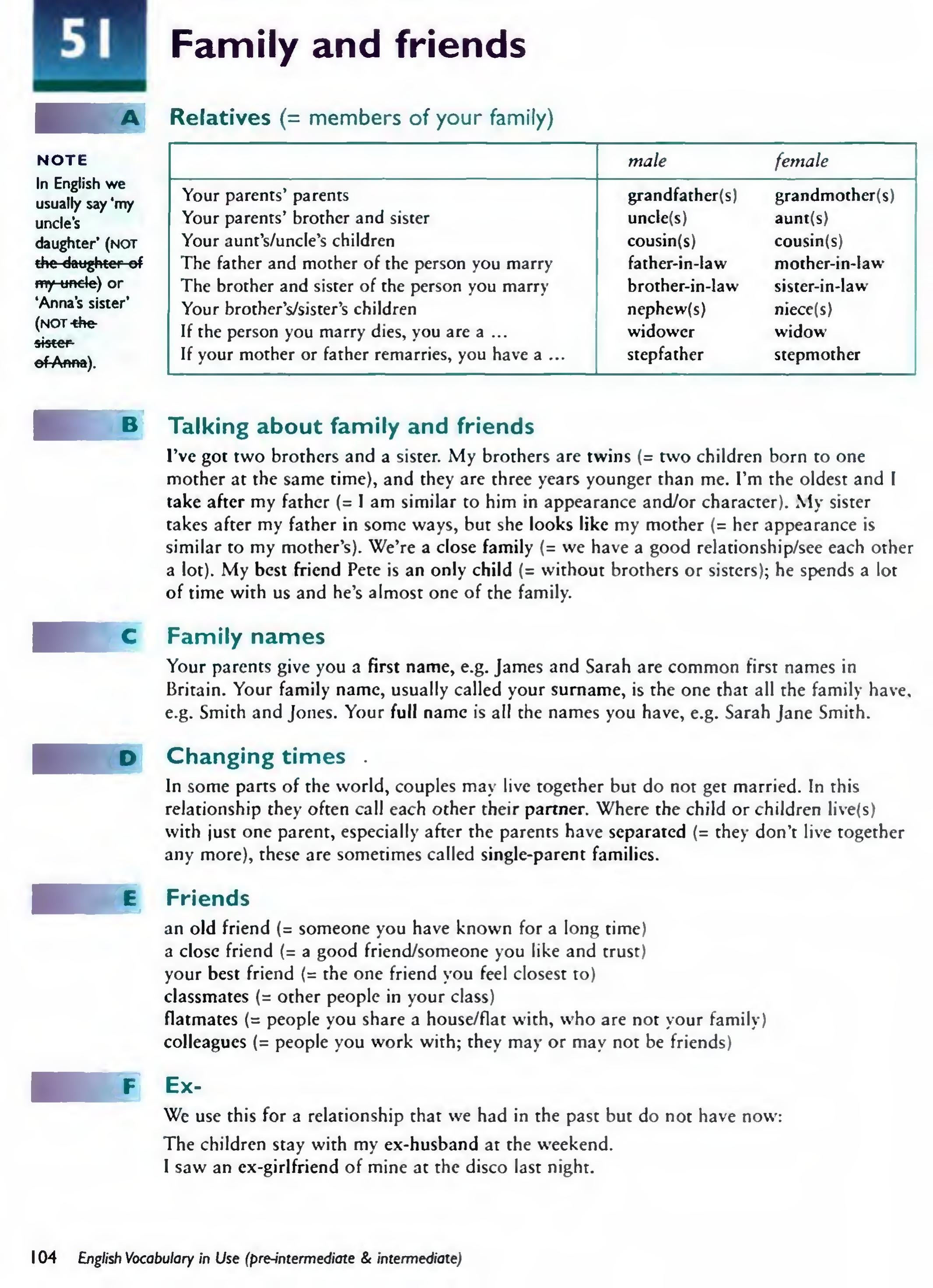 English Vocabulary in Use Pre-Intermediate and Intermediate sayfa 111