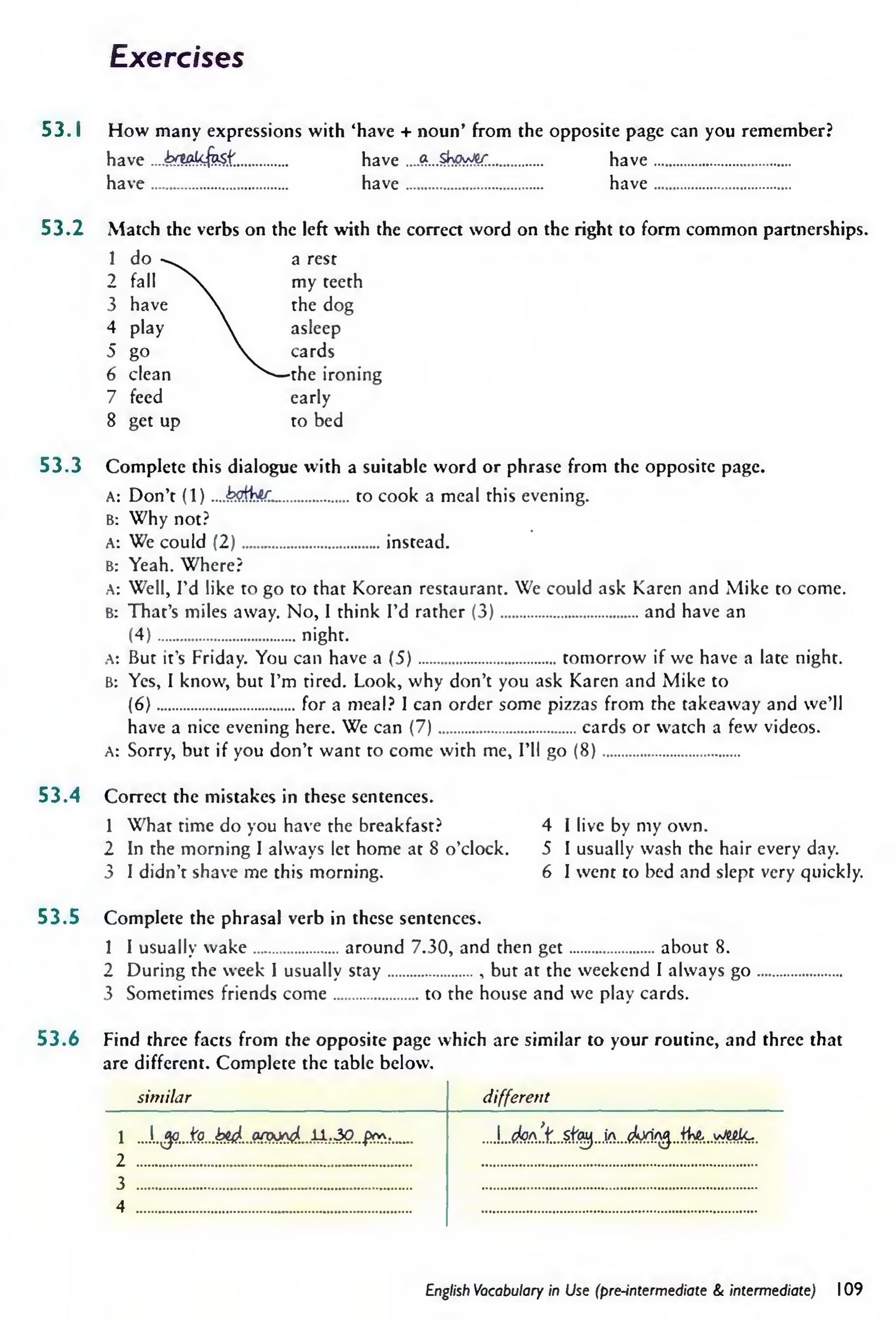 English Vocabulary in Use Pre-Intermediate and Intermediate sayfa 116