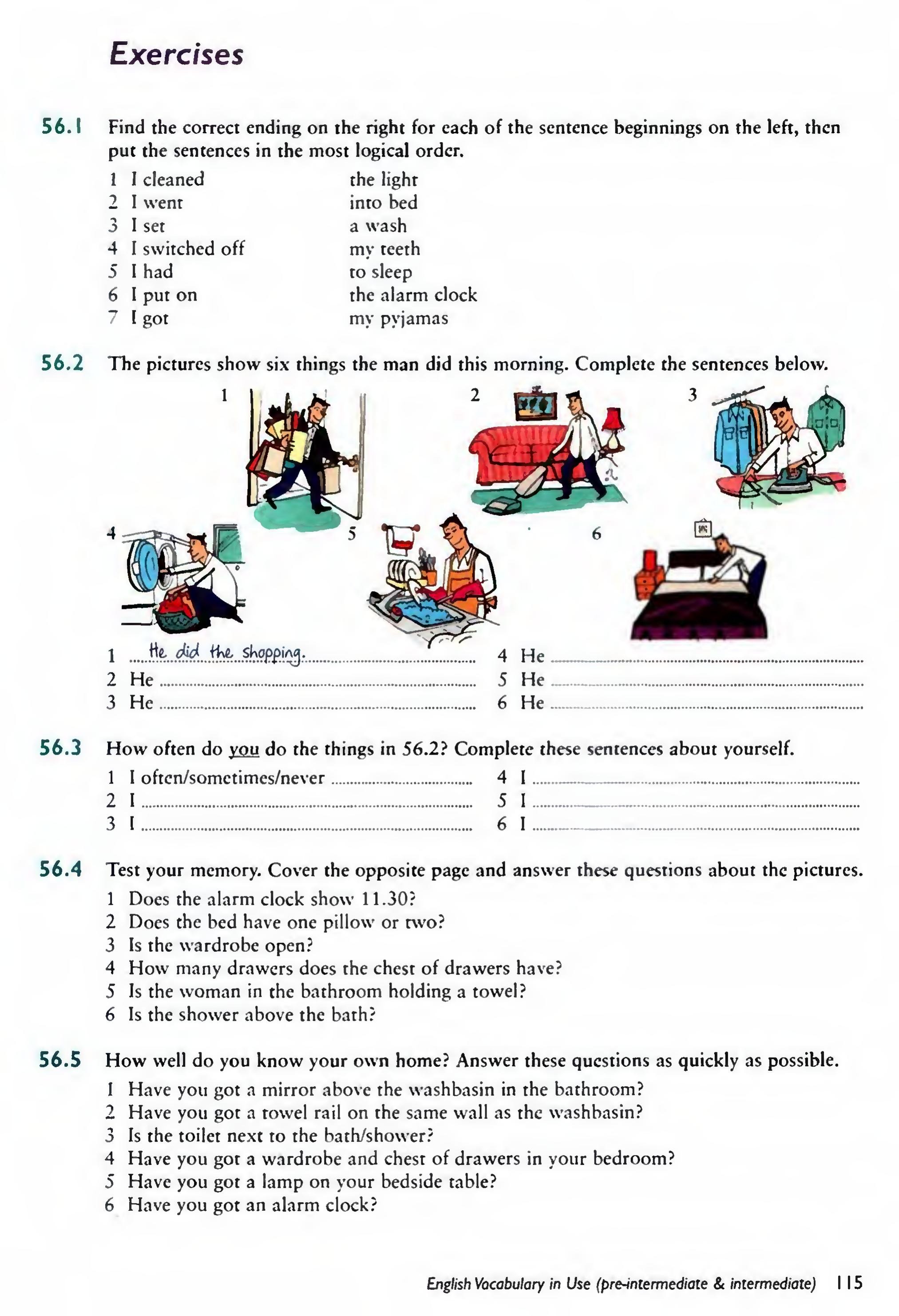English Vocabulary in Use Pre-Intermediate and Intermediate sayfa 122