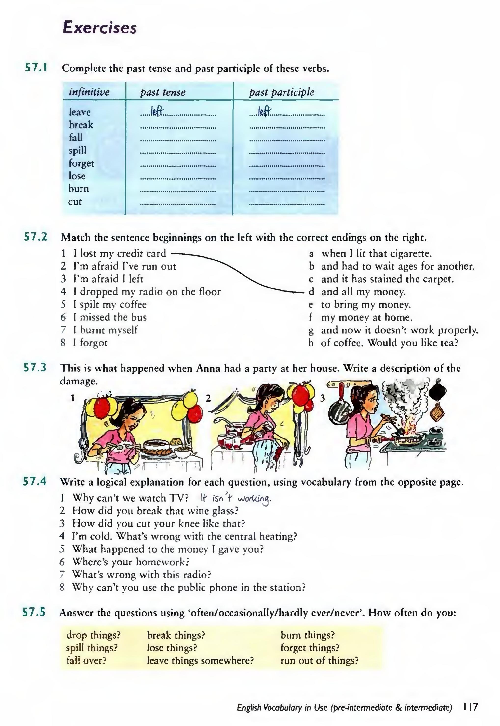 English Vocabulary in Use Pre-Intermediate and Intermediate sayfa 124