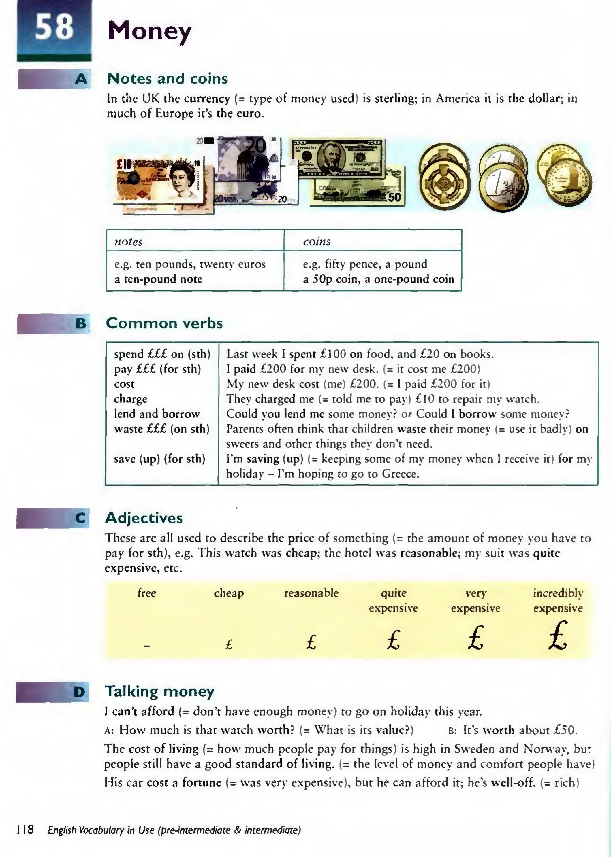 English Vocabulary in Use Pre-Intermediate and Intermediate sayfa 125