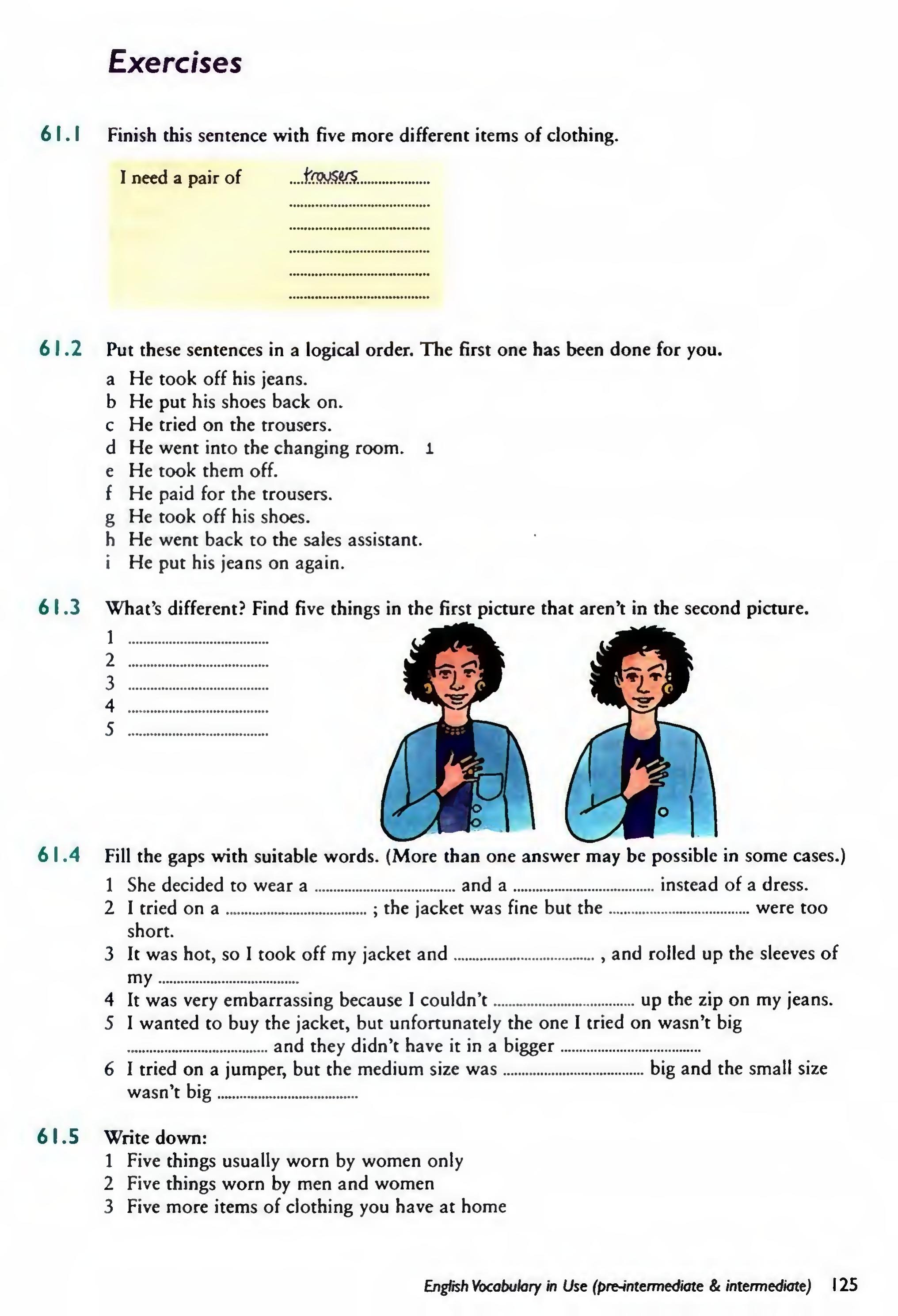 English Vocabulary in Use Pre-Intermediate and Intermediate sayfa 132