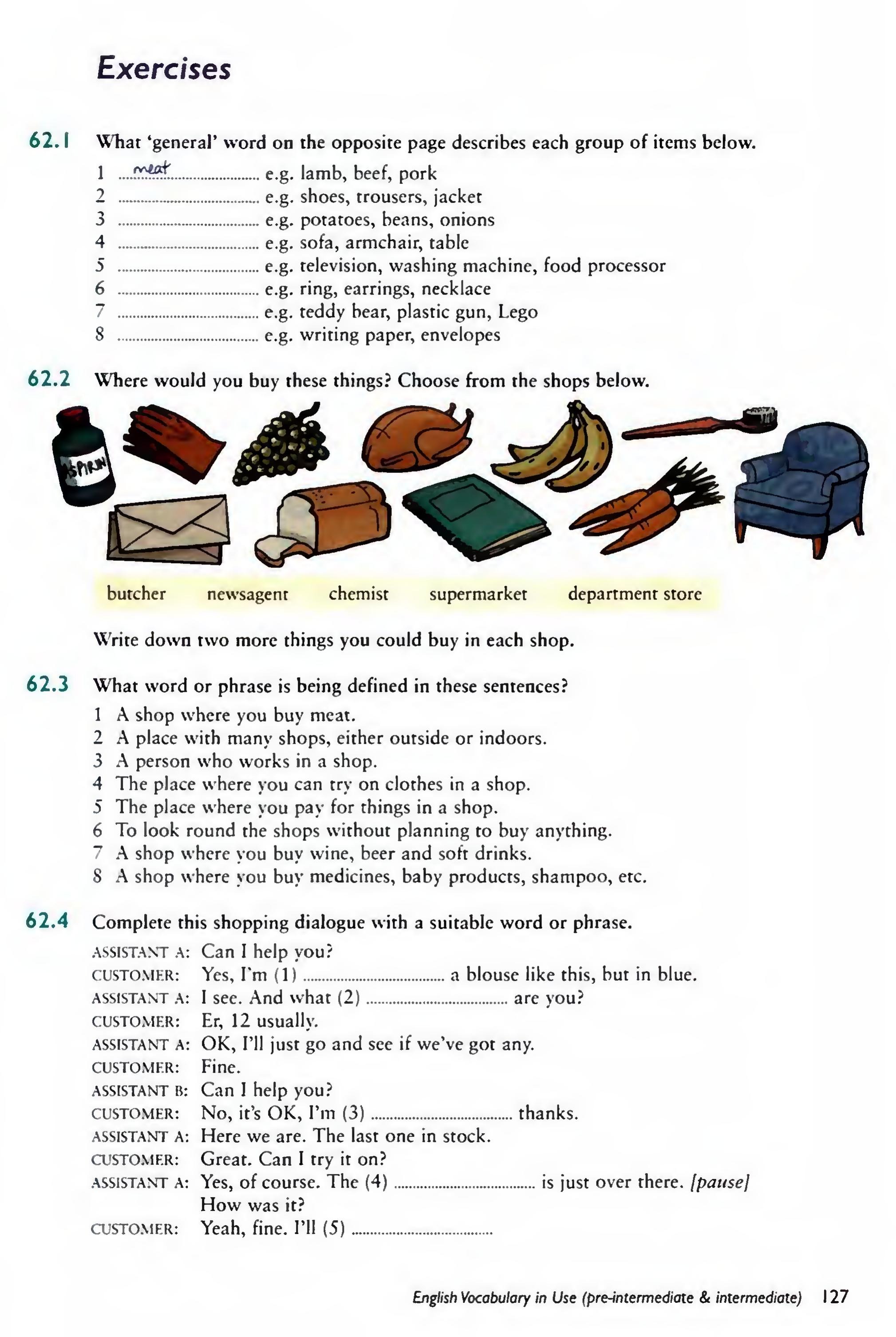 English Vocabulary in Use Pre-Intermediate and Intermediate sayfa 134