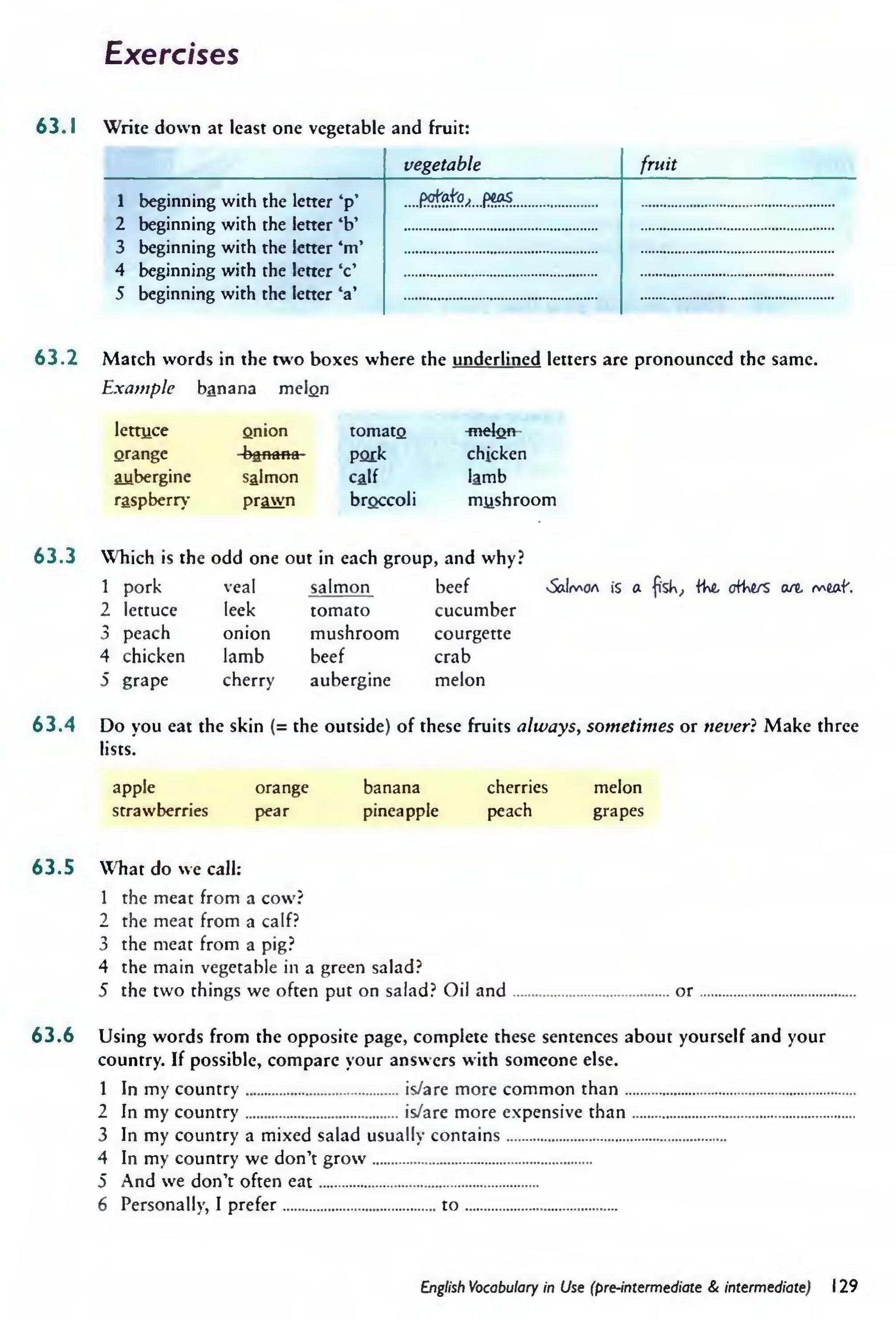 English Vocabulary in Use Pre-Intermediate and Intermediate sayfa 136