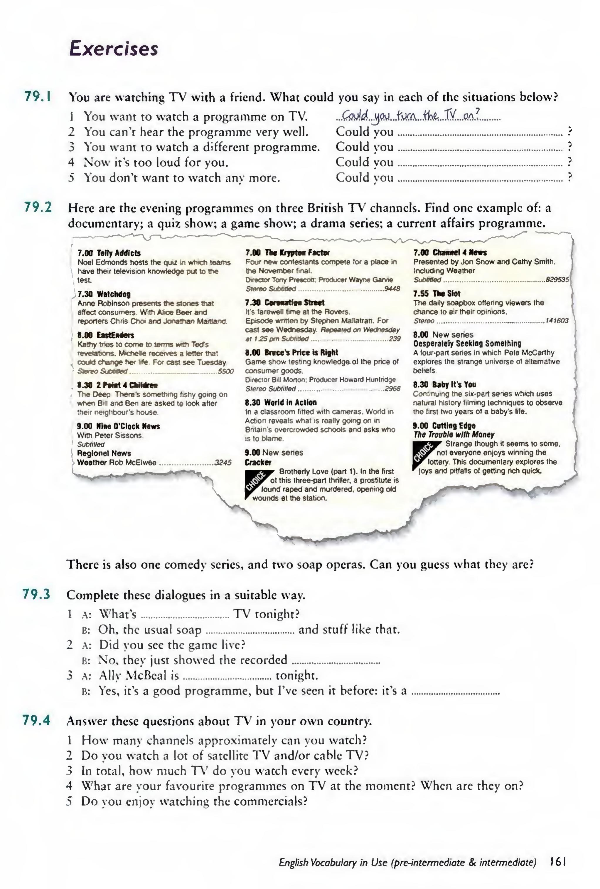 English Vocabulary in Use Pre-Intermediate and Intermediate sayfa 168