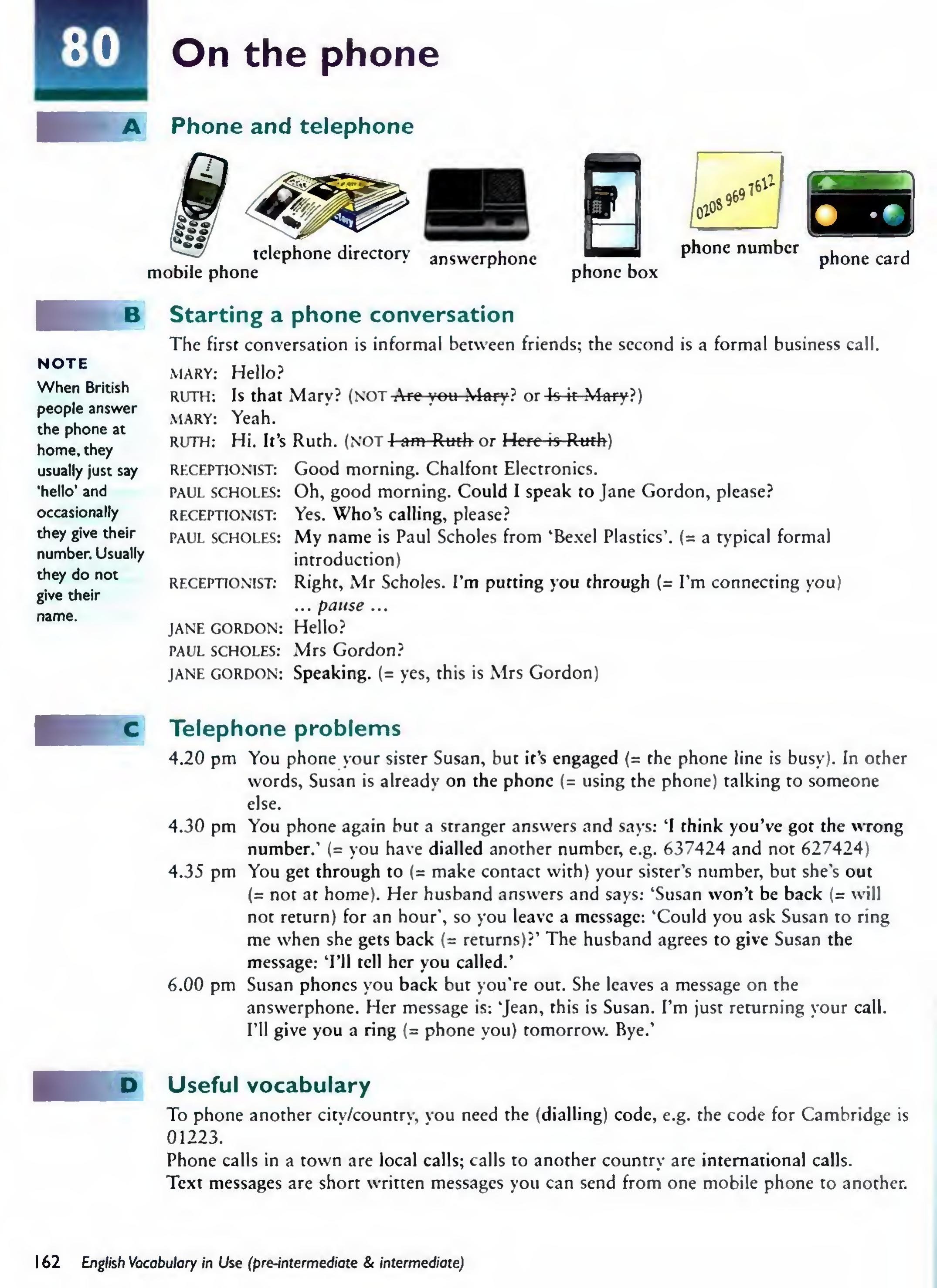 English Vocabulary in Use Pre-Intermediate and Intermediate sayfa 169