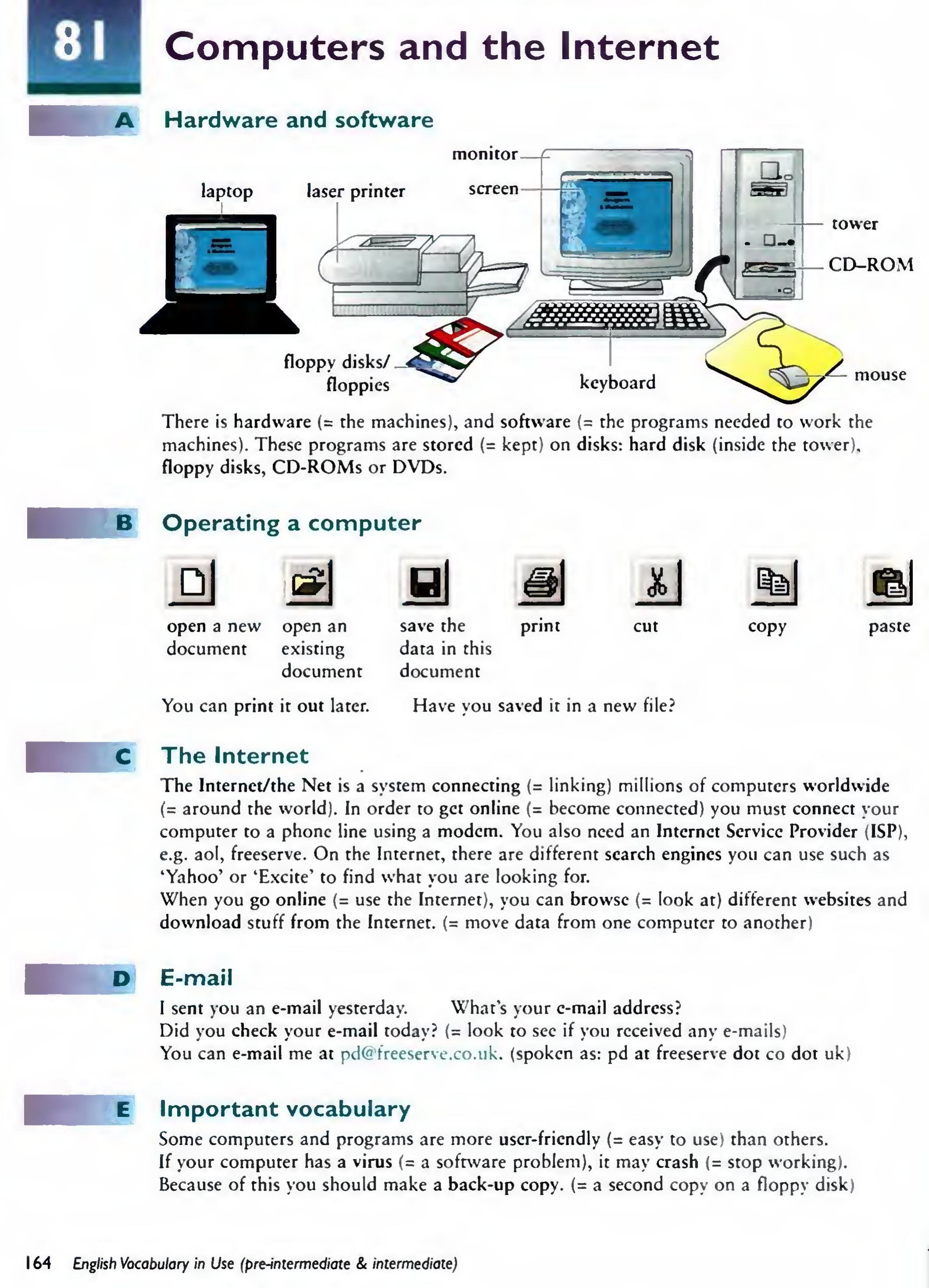 English Vocabulary in Use Pre-Intermediate and Intermediate sayfa 171