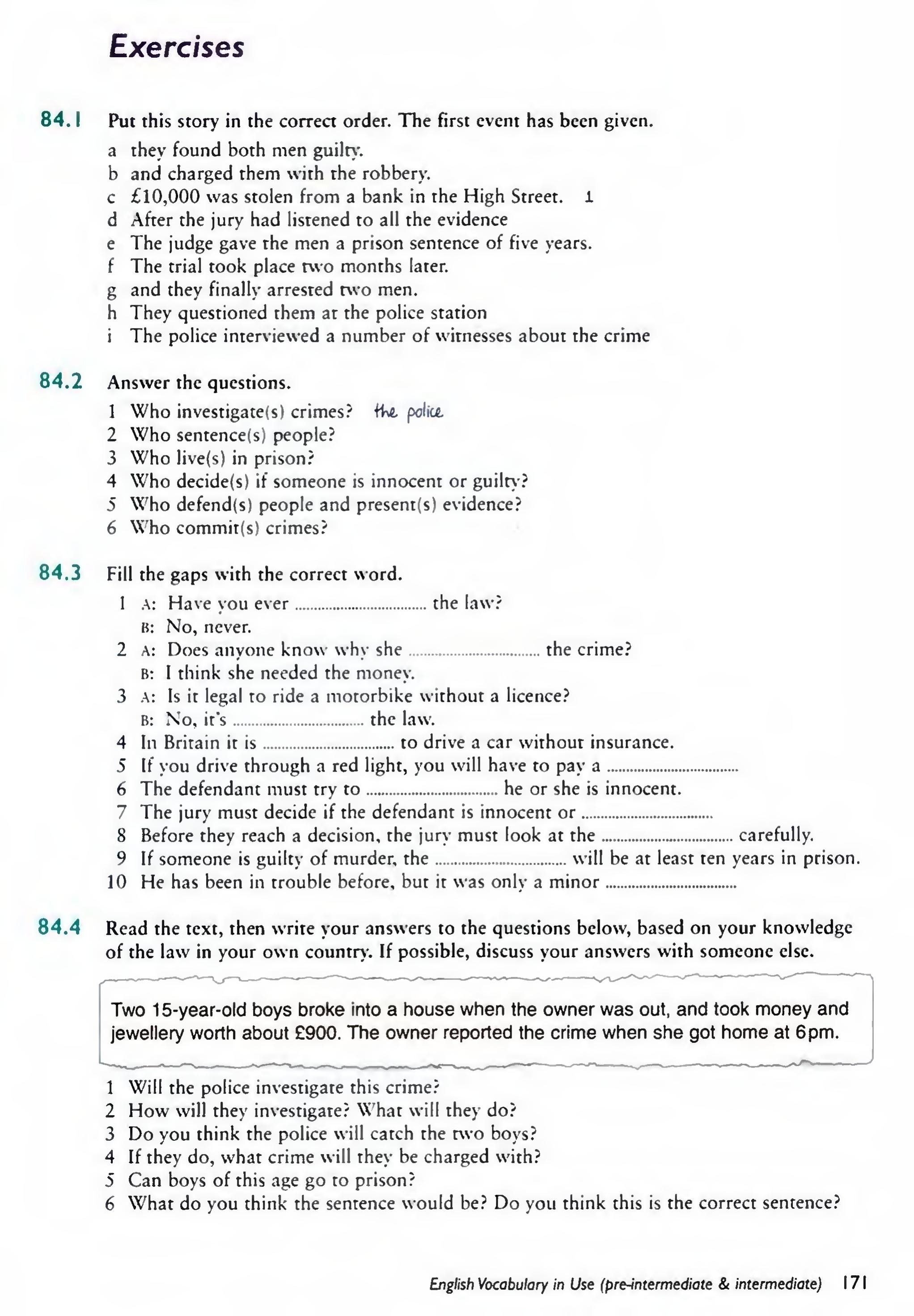 English Vocabulary in Use Pre-Intermediate and Intermediate sayfa 178