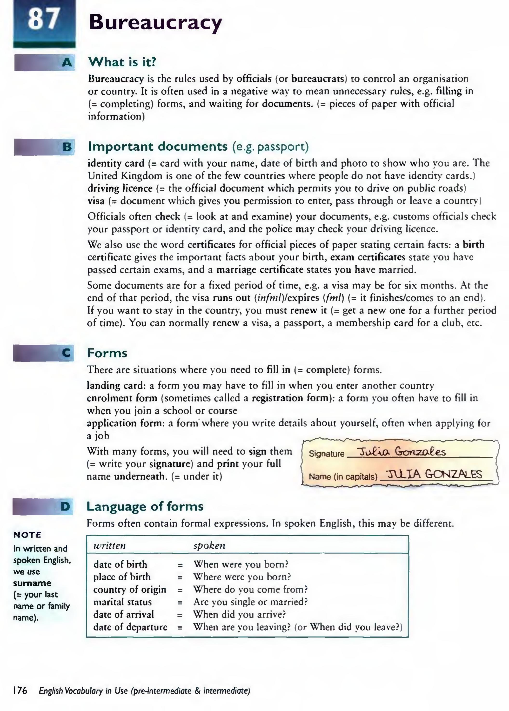 English Vocabulary in Use Pre-Intermediate and Intermediate sayfa 183