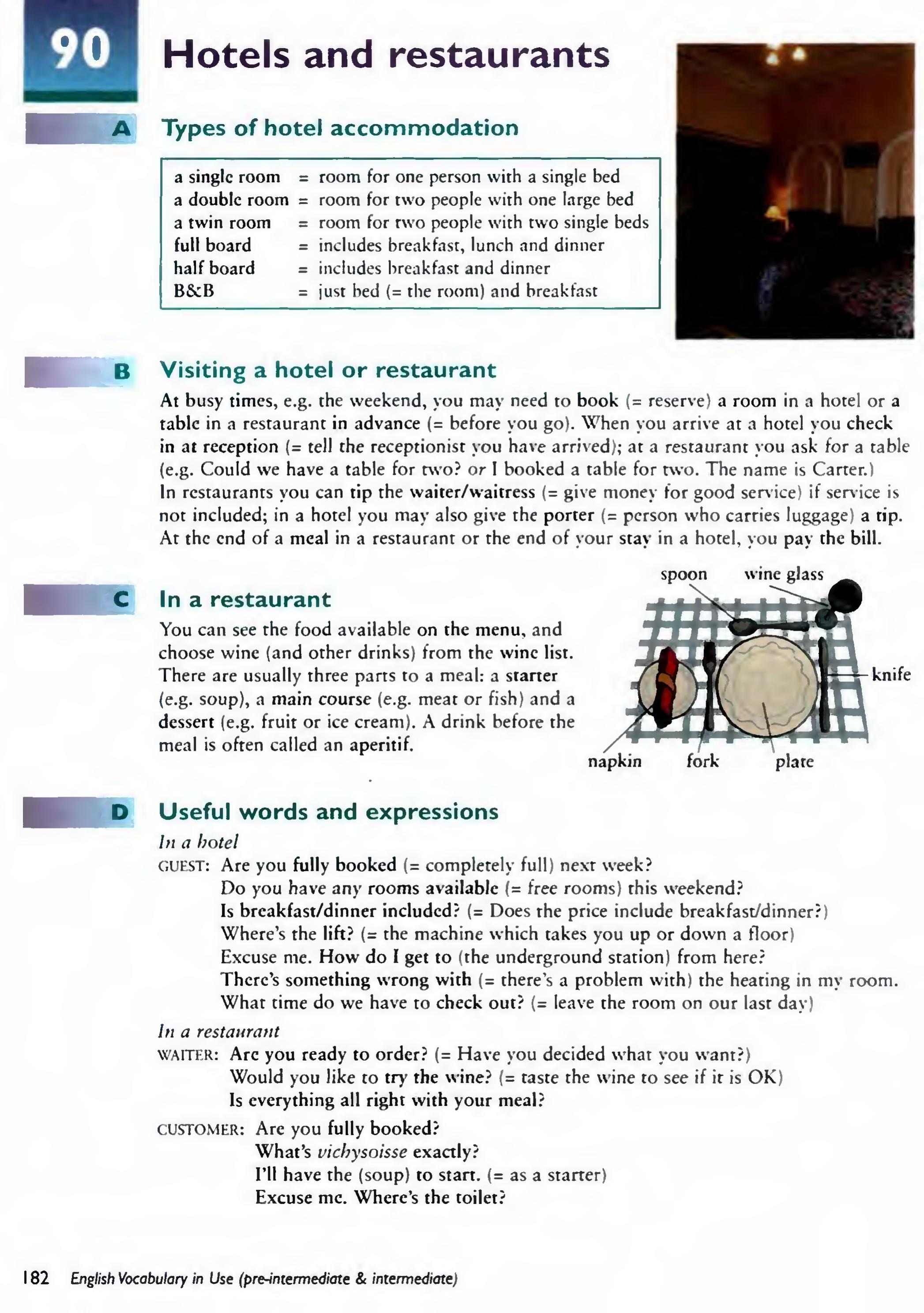English Vocabulary in Use Pre-Intermediate and Intermediate sayfa 189