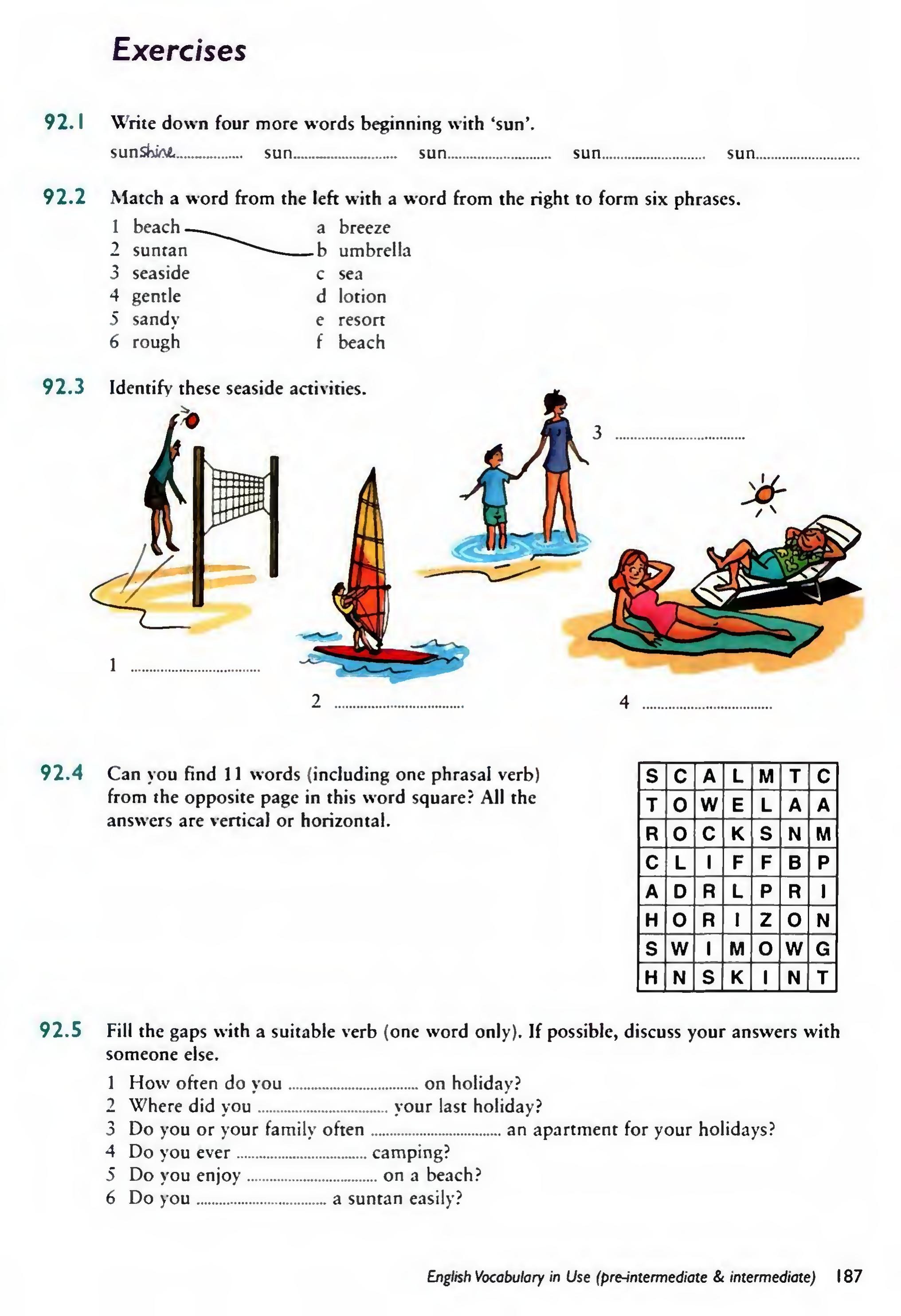 English Vocabulary in Use Pre-Intermediate and Intermediate sayfa 194