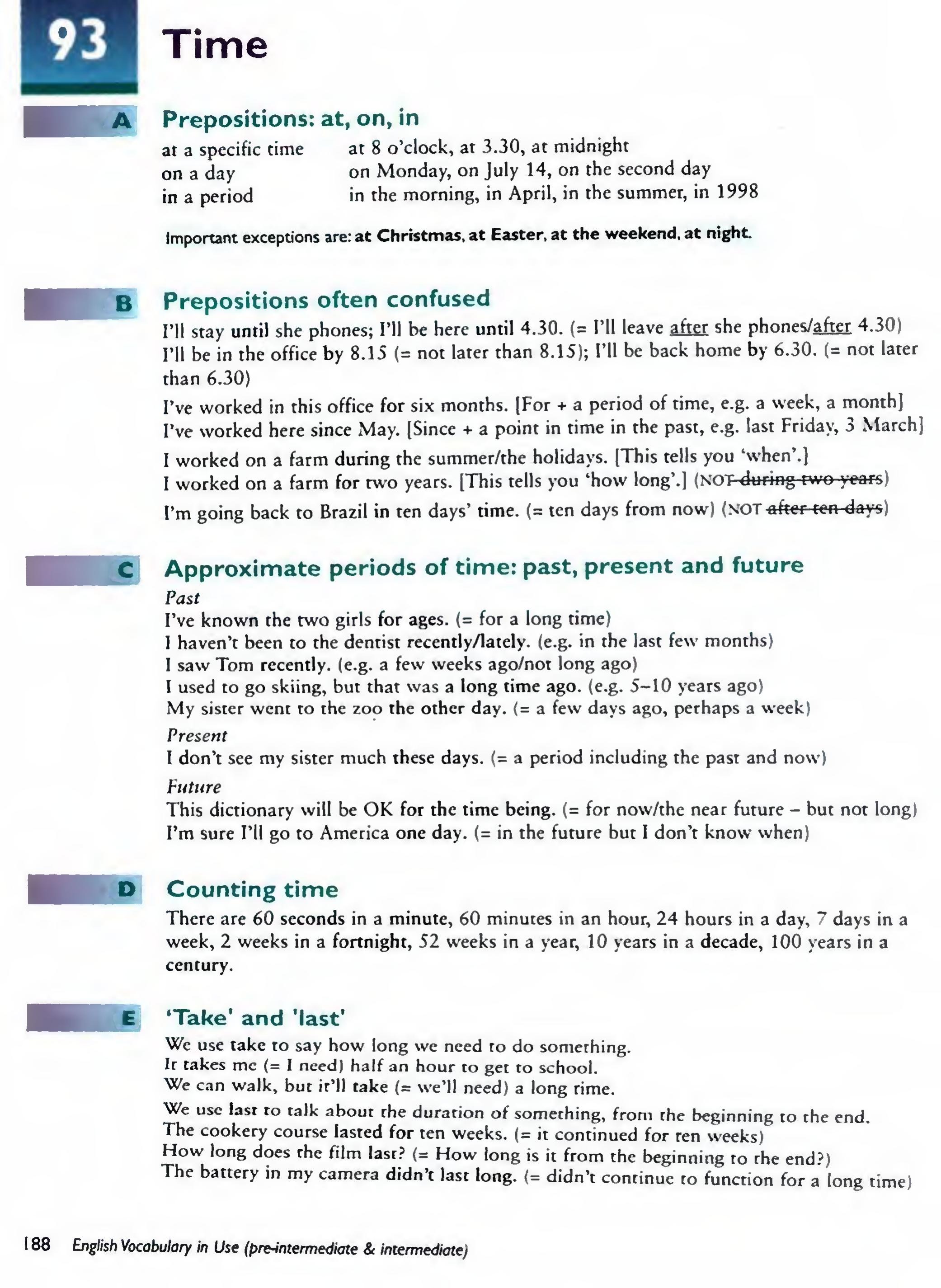English Vocabulary in Use Pre-Intermediate and Intermediate sayfa 195