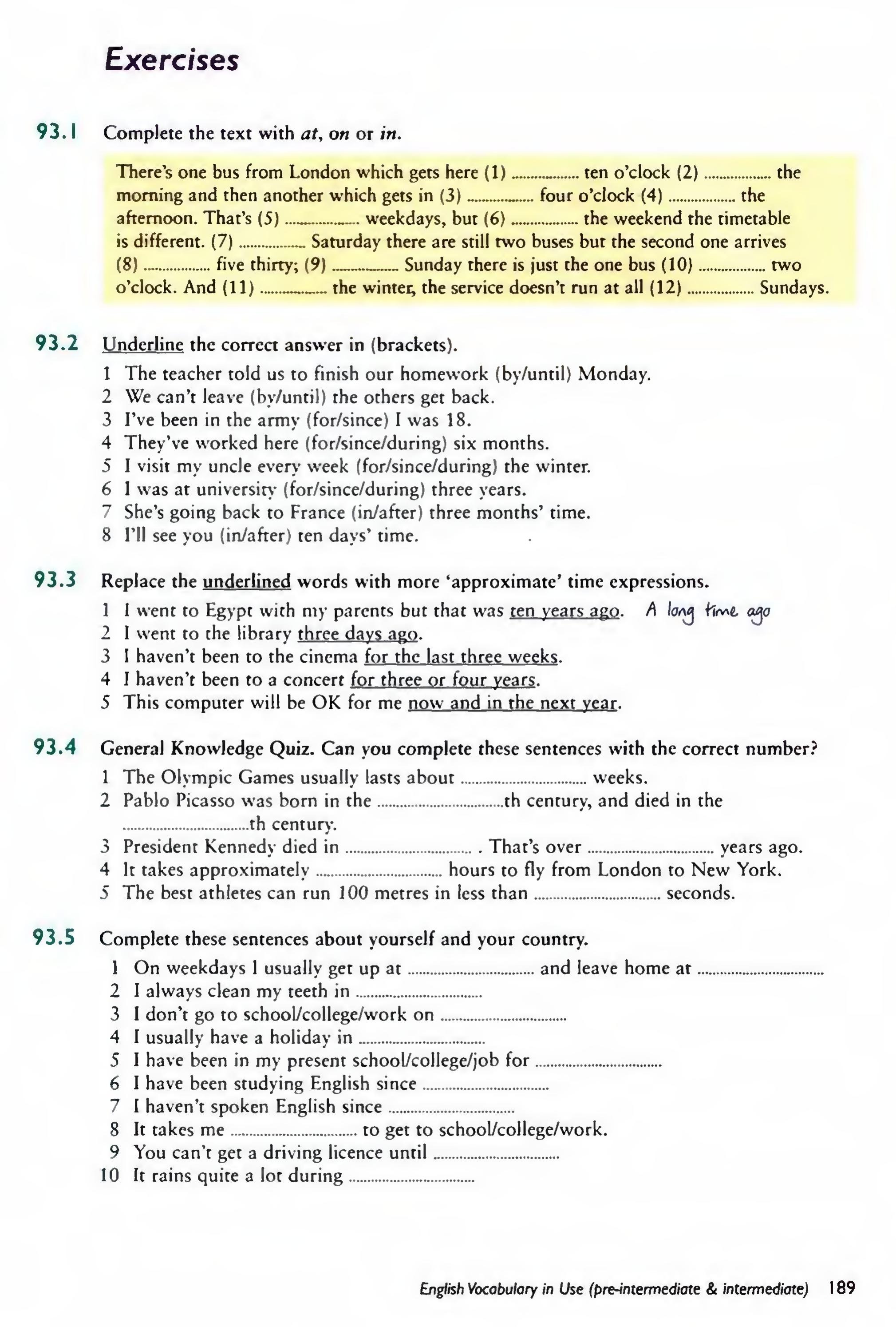 English Vocabulary in Use Pre-Intermediate and Intermediate sayfa 196