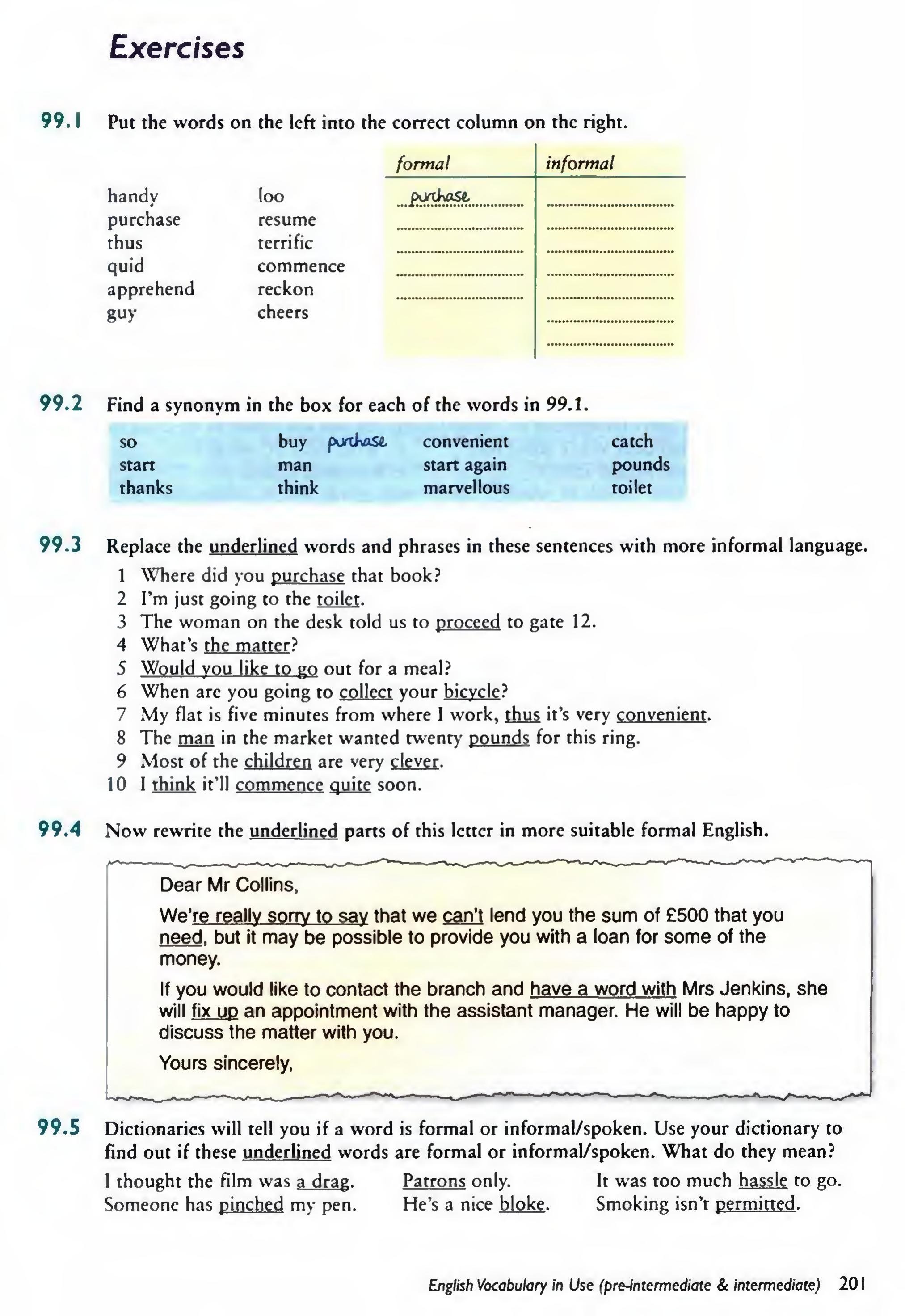 English Vocabulary in Use Pre-Intermediate and Intermediate sayfa 208