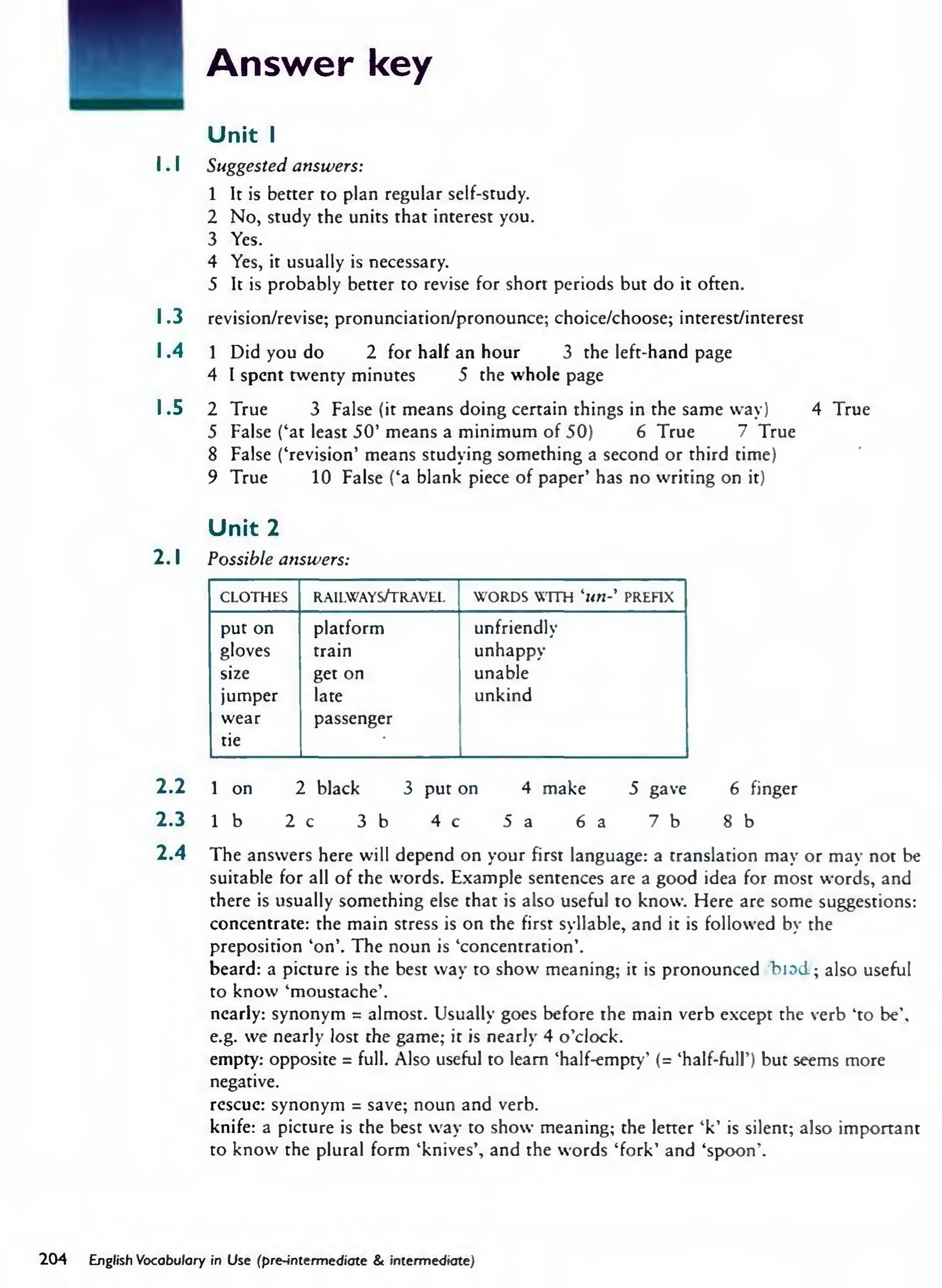 English Vocabulary in Use Pre-Intermediate and Intermediate sayfa 211