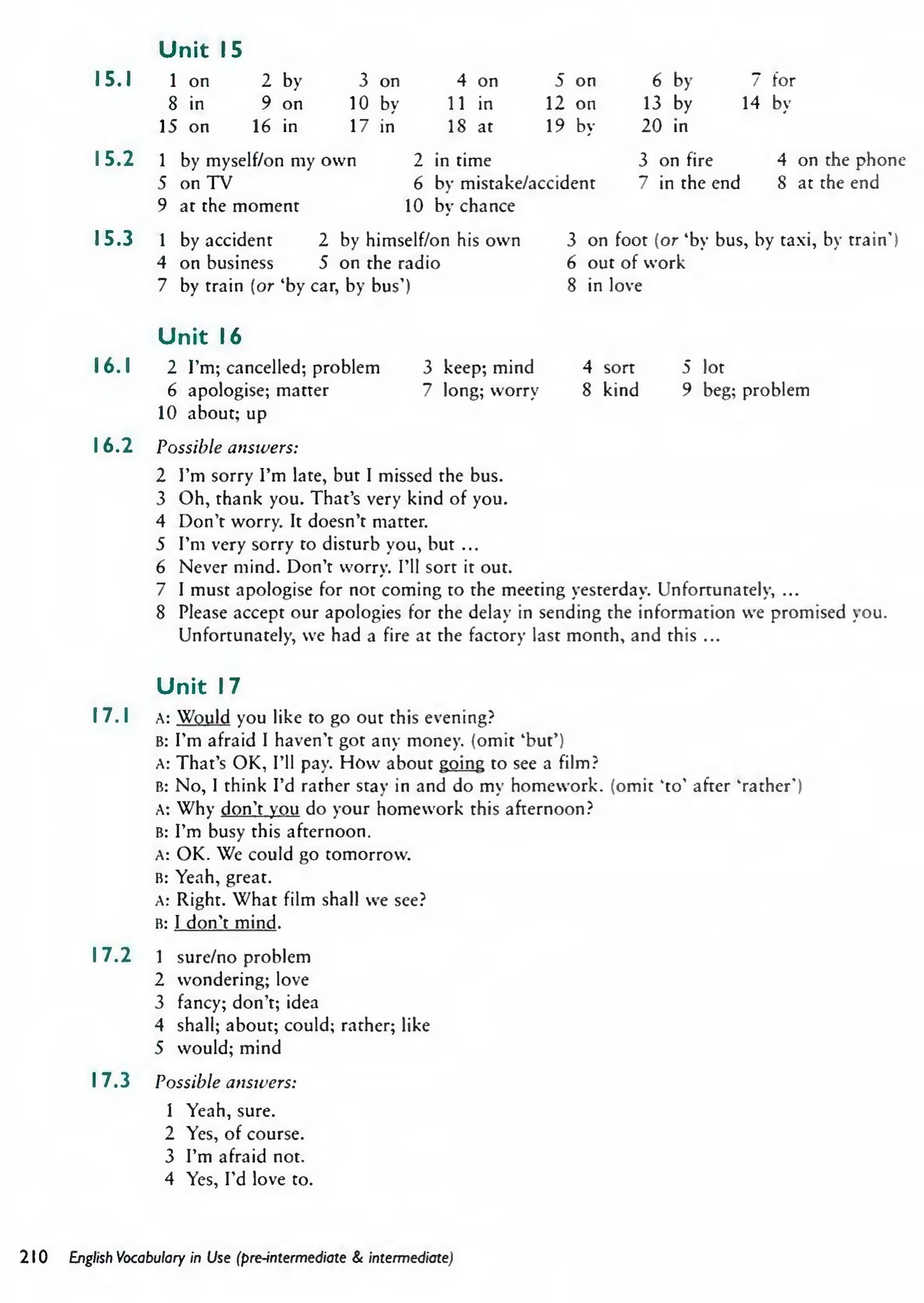 English Vocabulary in Use Pre-Intermediate and Intermediate sayfa 217