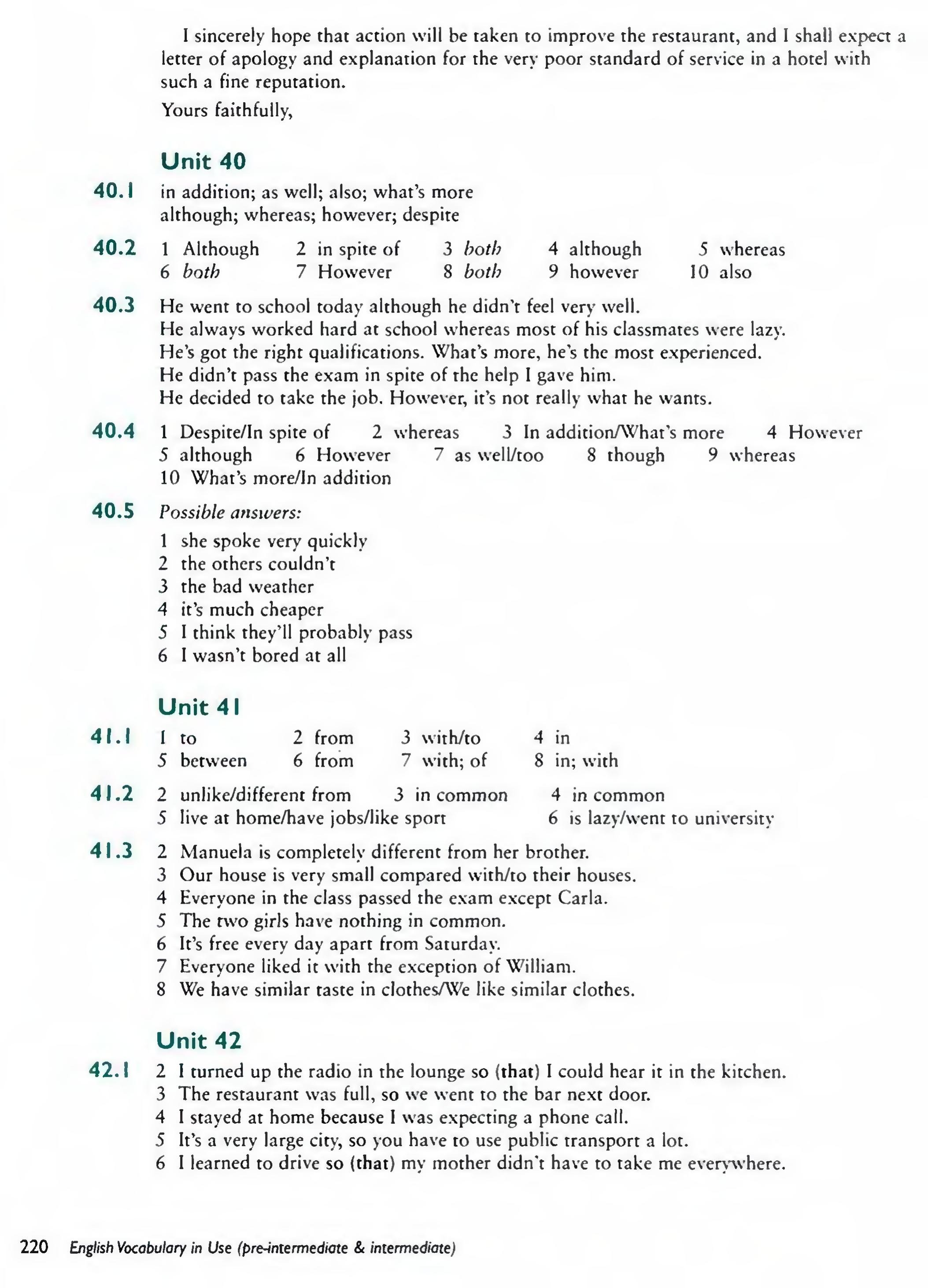 English Vocabulary in Use Pre-Intermediate and Intermediate sayfa 227