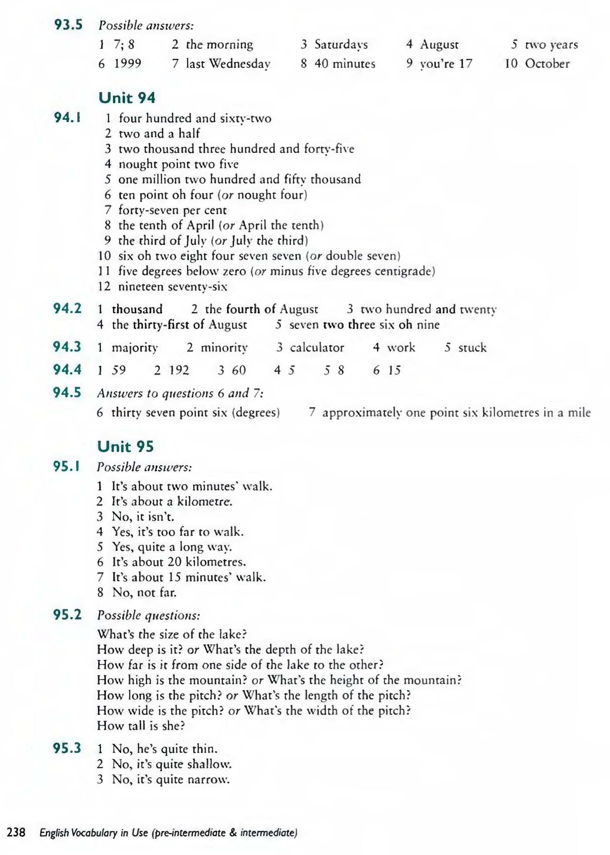 English Vocabulary in Use Pre-Intermediate and Intermediate sayfa 245