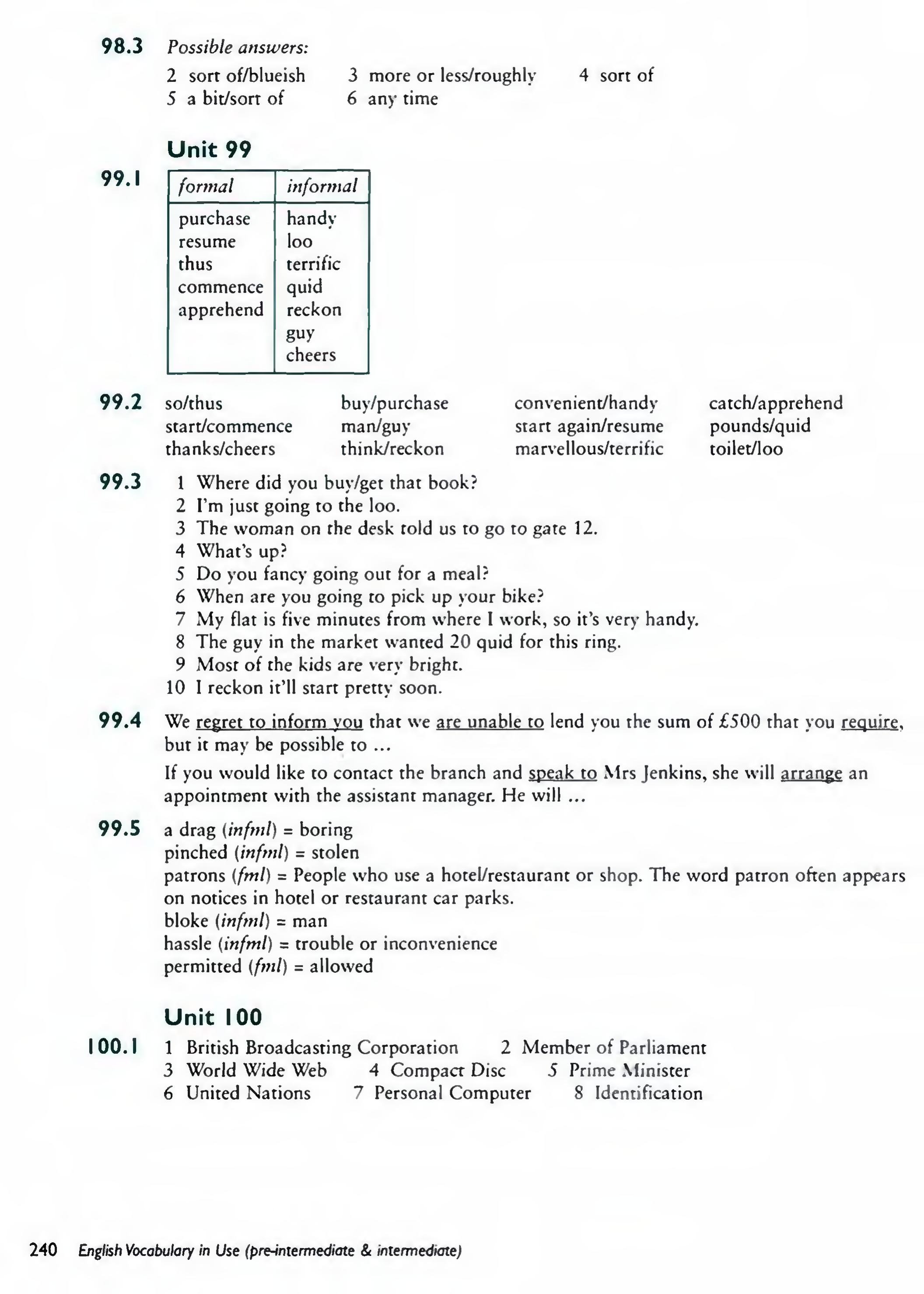 English Vocabulary in Use Pre-Intermediate and Intermediate sayfa 247