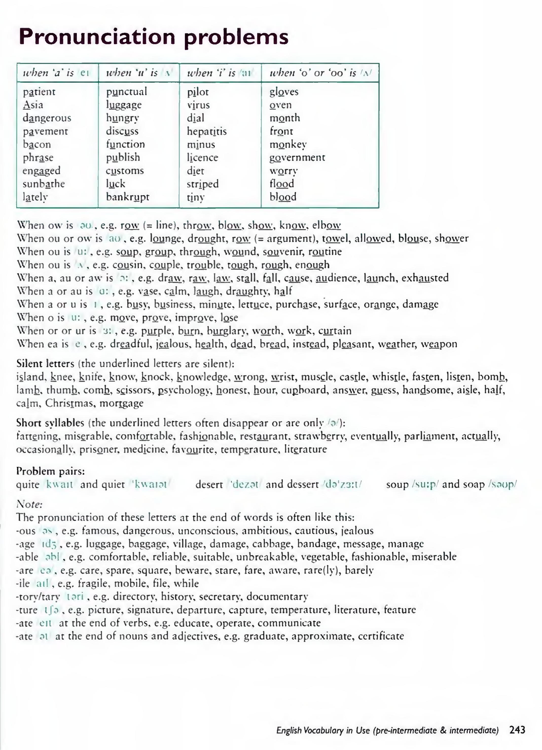 English Vocabulary in Use Pre-Intermediate and Intermediate sayfa 250