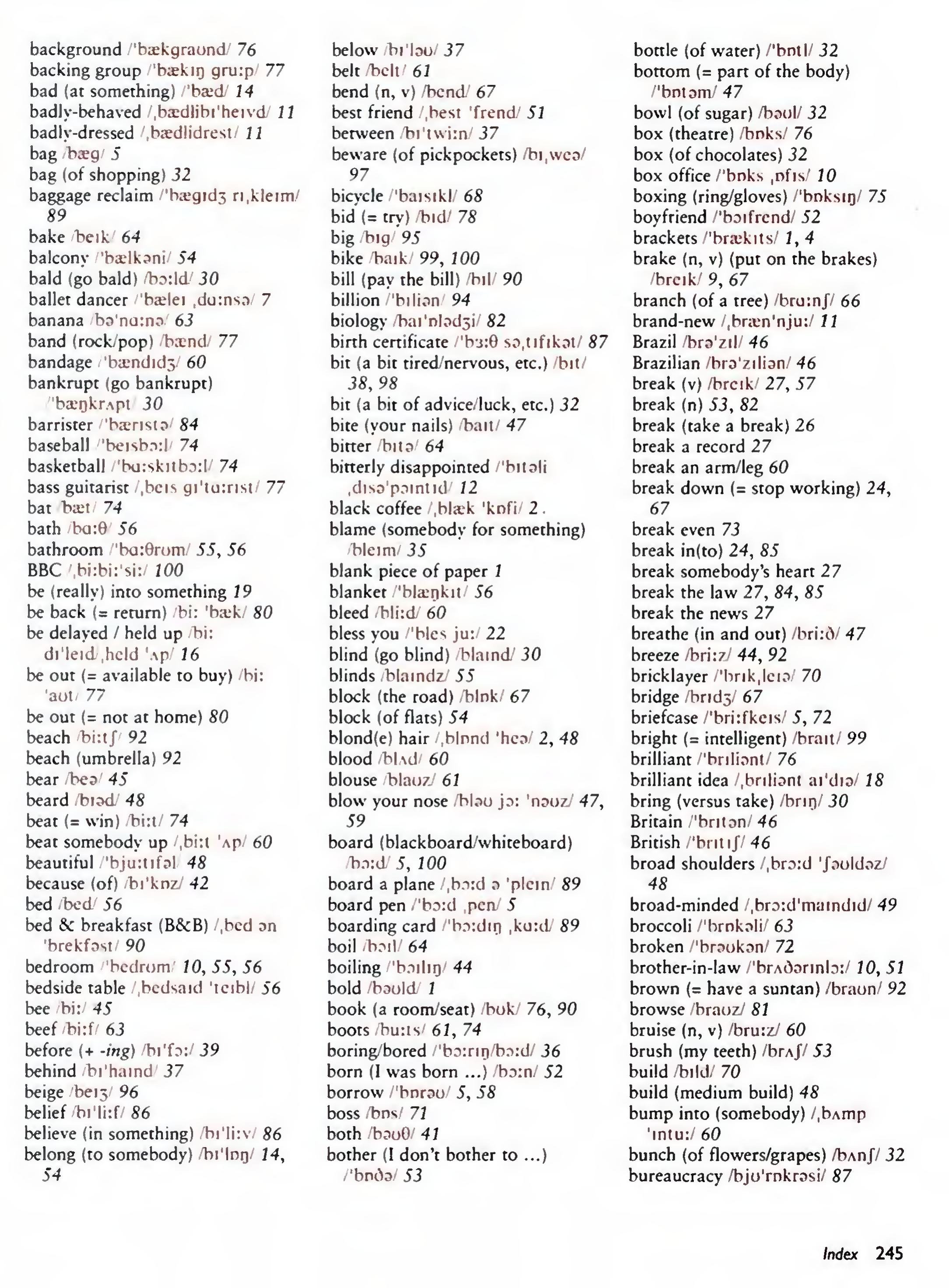 English Vocabulary in Use Pre-Intermediate and Intermediate sayfa 252